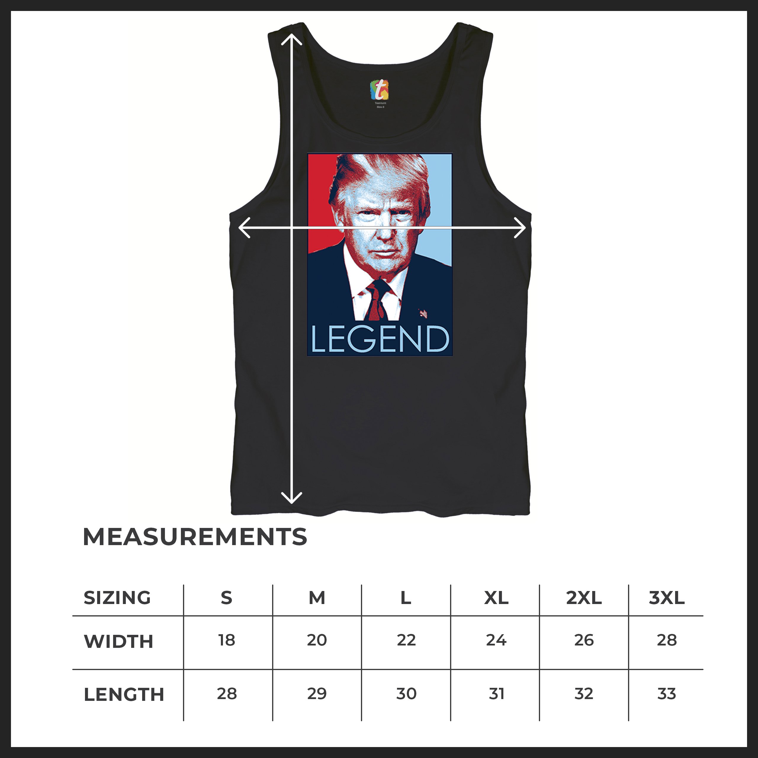 Donald Trump the Legend Tank Top President MAGA Make America First Men's Top - Picture 8 of 43
