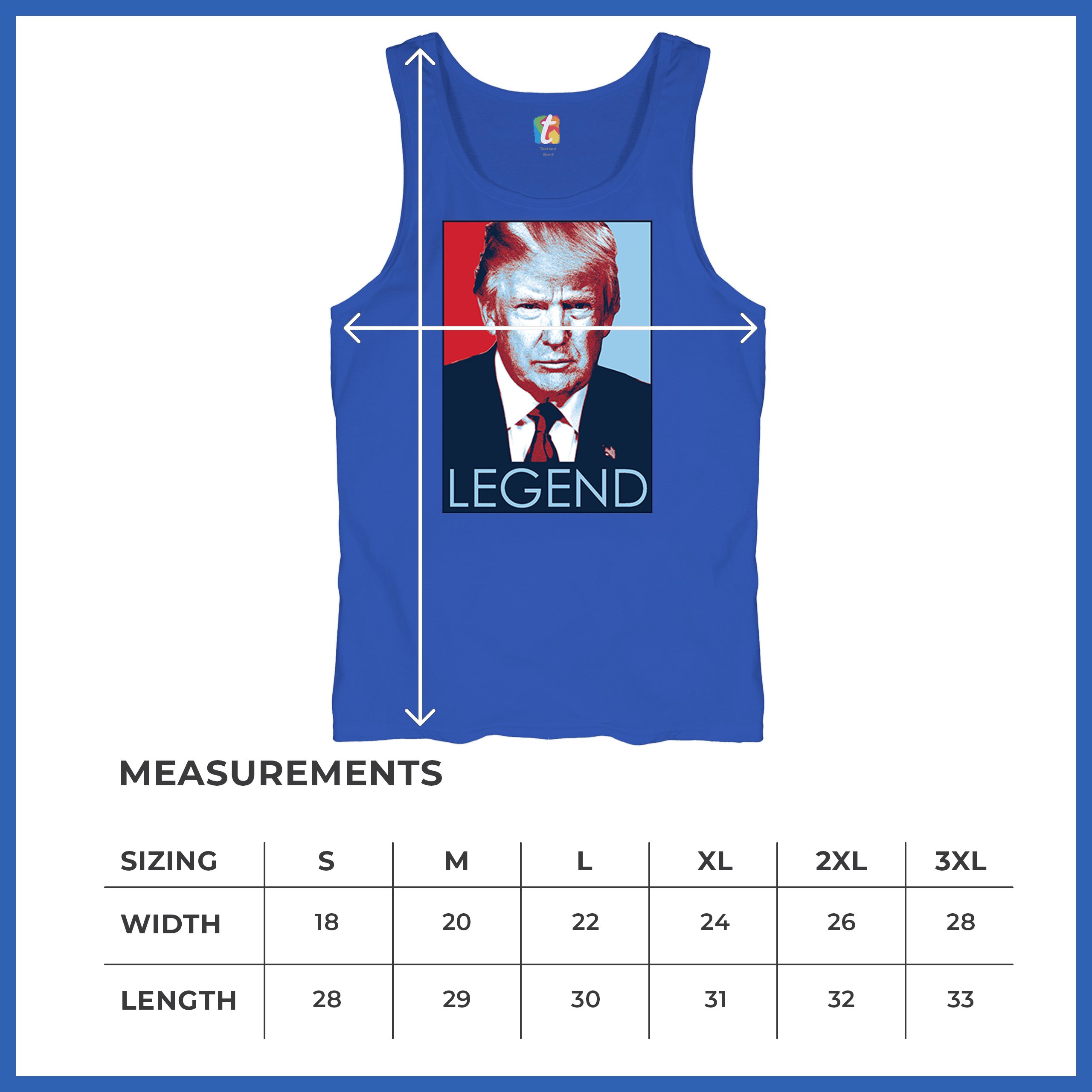 Donald Trump the Legend Tank Top President MAGA Make America First Men's Top - Picture 43 of 43