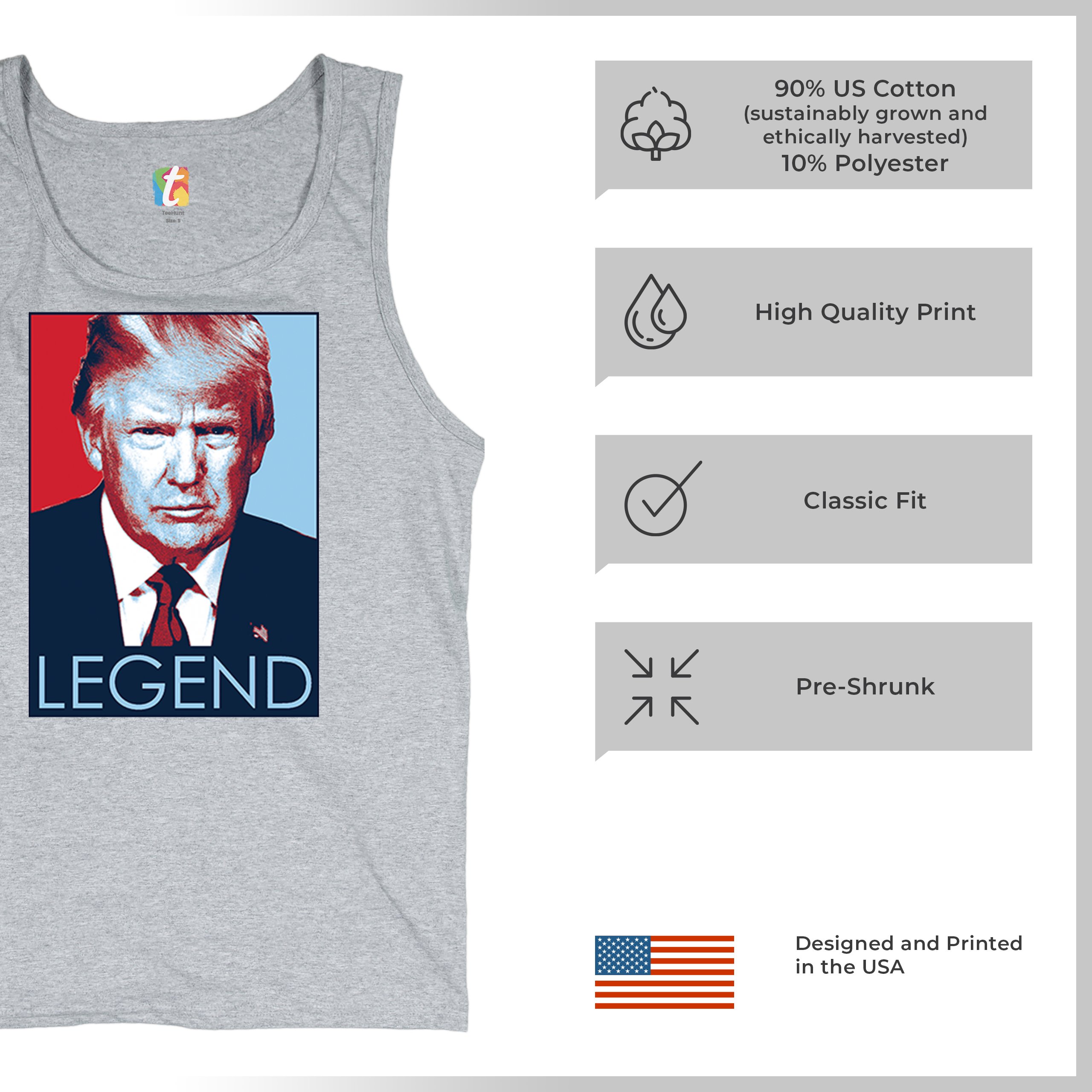 Donald Trump the Legend Tank Top President MAGA Make America First Men's Top - Picture 14 of 43