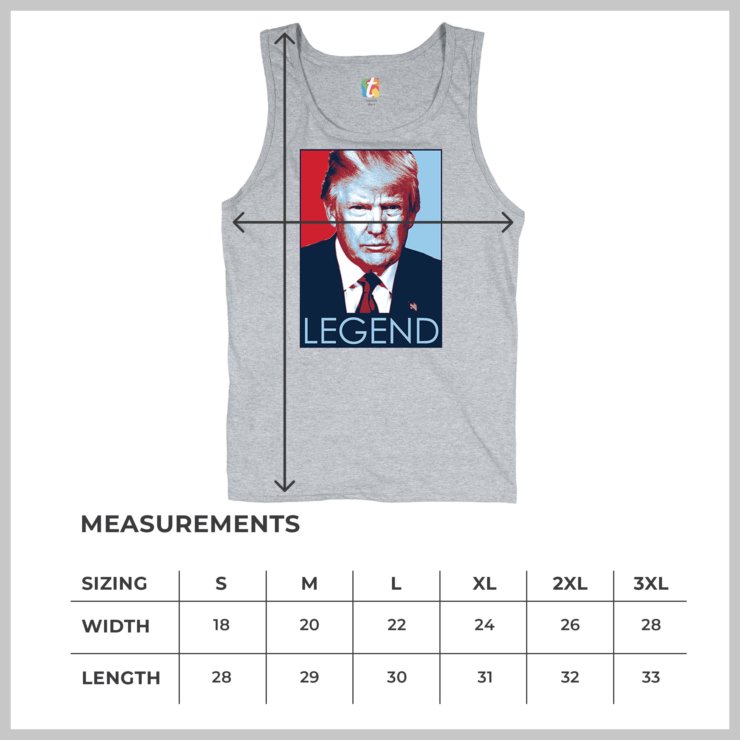 Donald Trump the Legend Tank Top President MAGA Make America First Men's Top - Picture 15 of 43