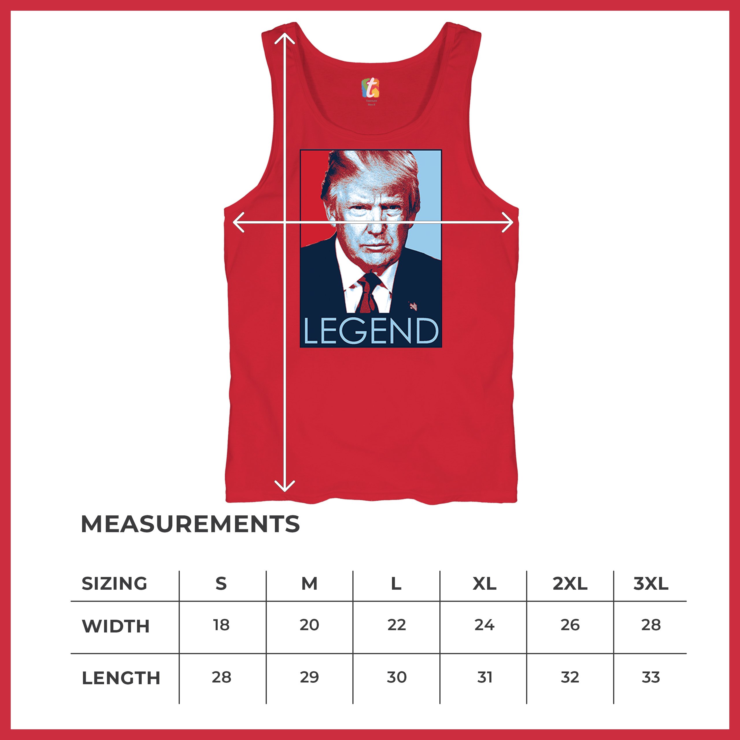 Donald Trump the Legend Tank Top President MAGA Make America First Men's Top - Picture 22 of 43