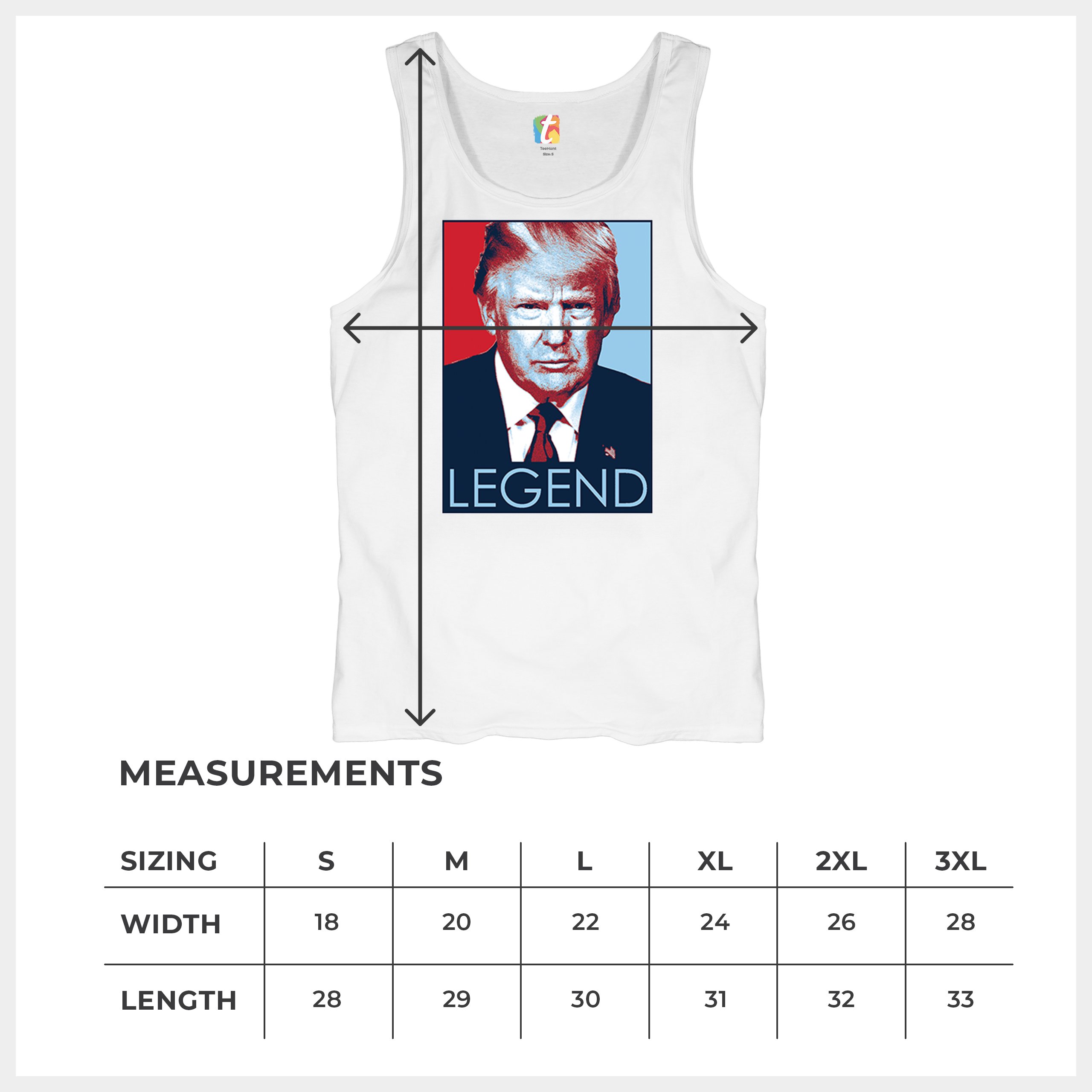 Donald Trump the Legend Tank Top President MAGA Make America First Men's Top - Picture 29 of 43