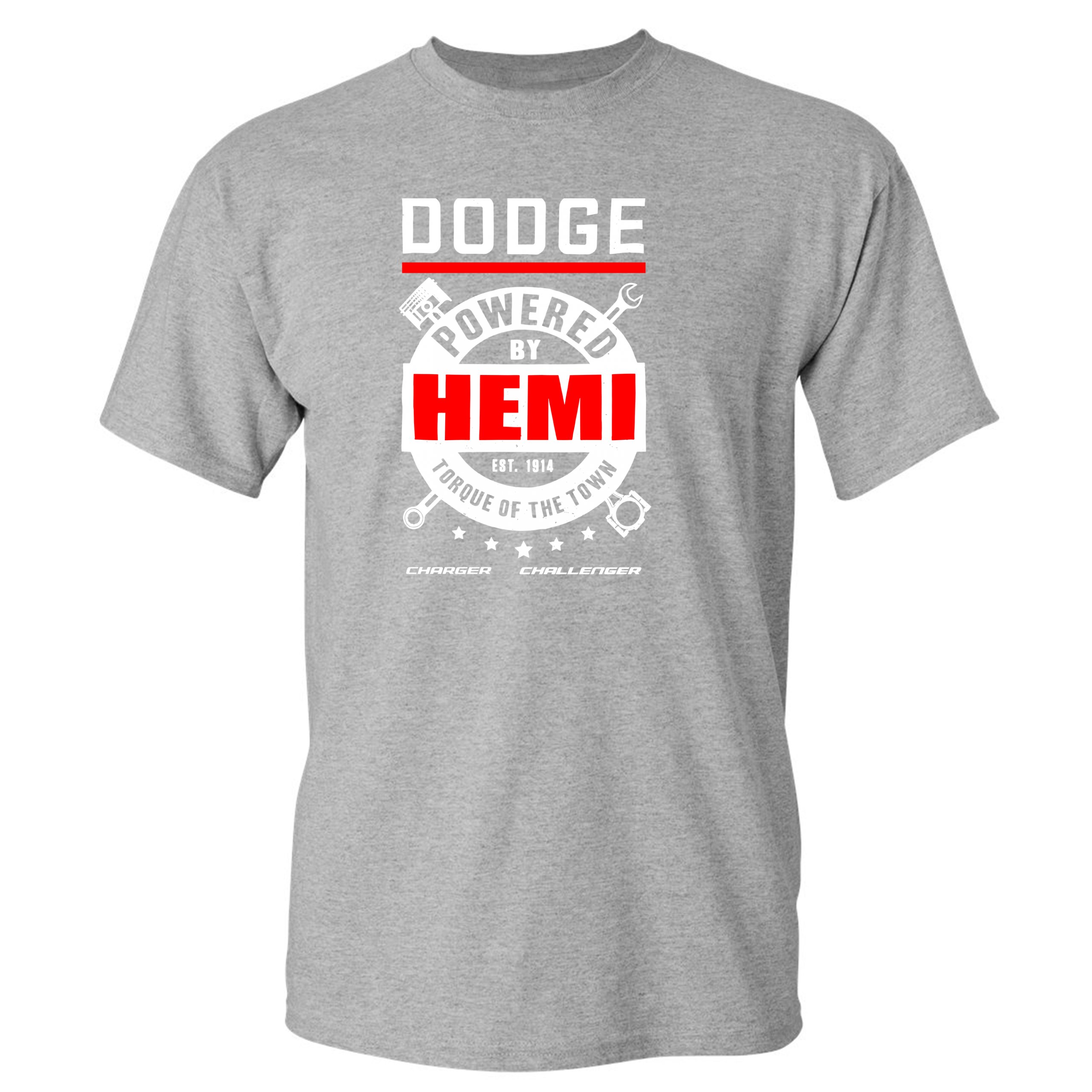 Dodge Powered By Hemi T Shirt Licensed Dodge Charger Challenger Mens