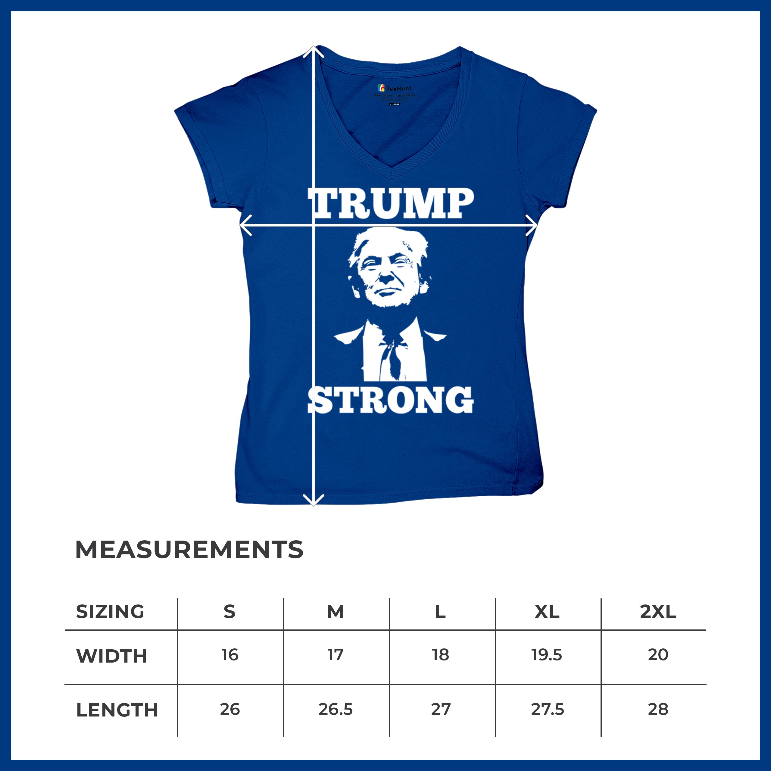 Trump Strong 2024 Women's V-Neck T-shirt President MAGA America First FJB Tee - Picture 43 of 50