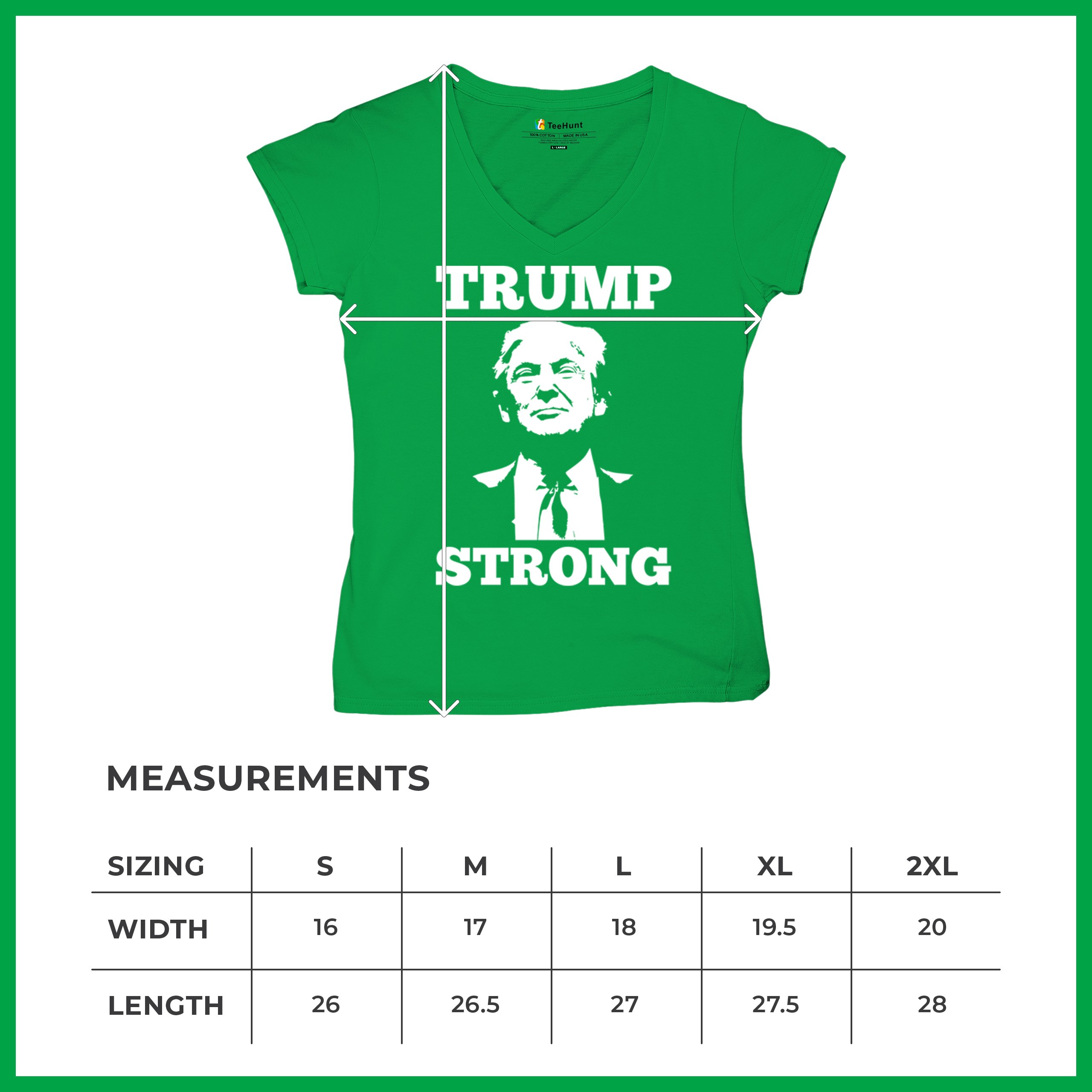 Trump Strong 2024 Women's V-Neck T-shirt President MAGA America First FJB Tee - Picture 36 of 50