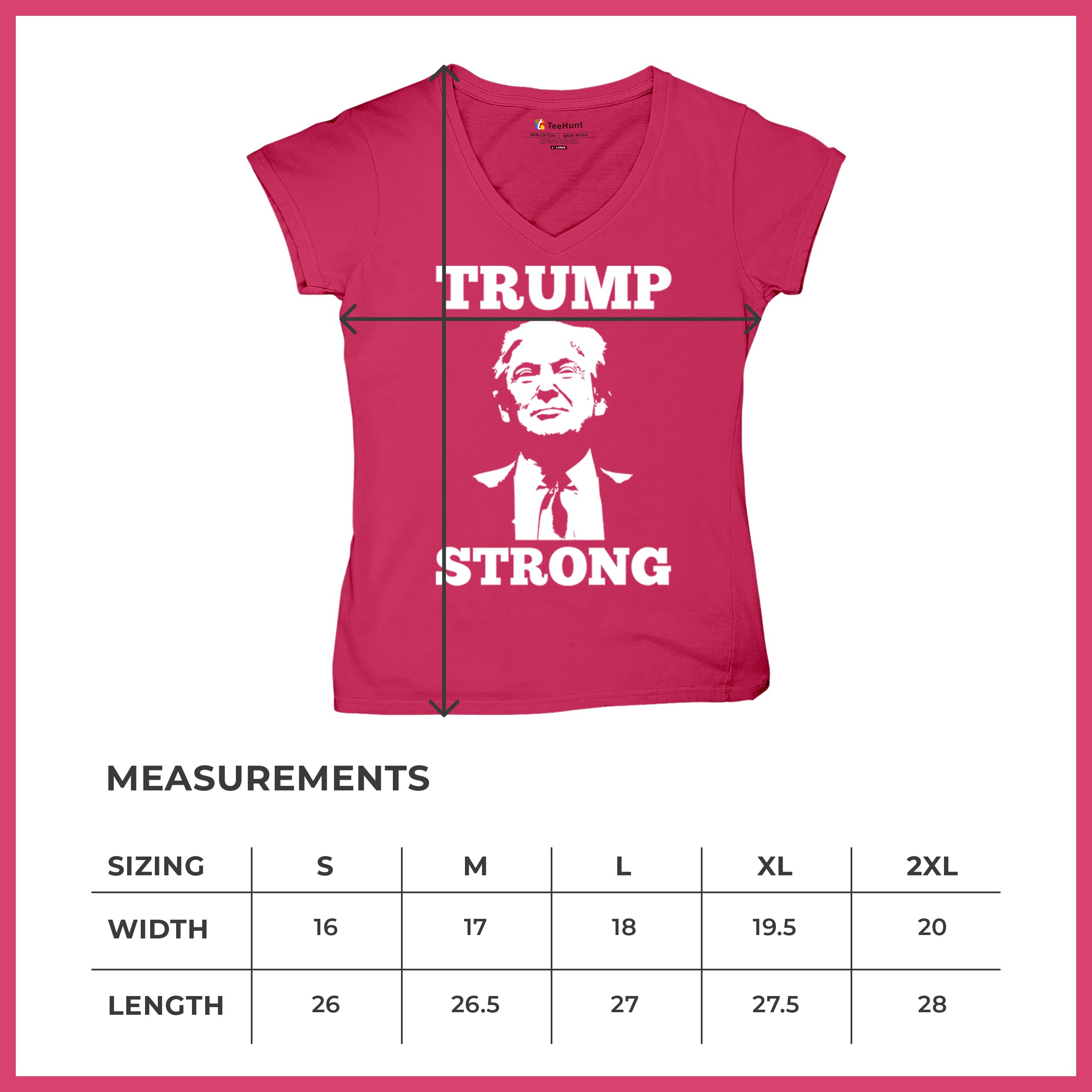 Trump Strong 2024 Women's V-Neck T-shirt President MAGA America First FJB Tee - Picture 50 of 50
