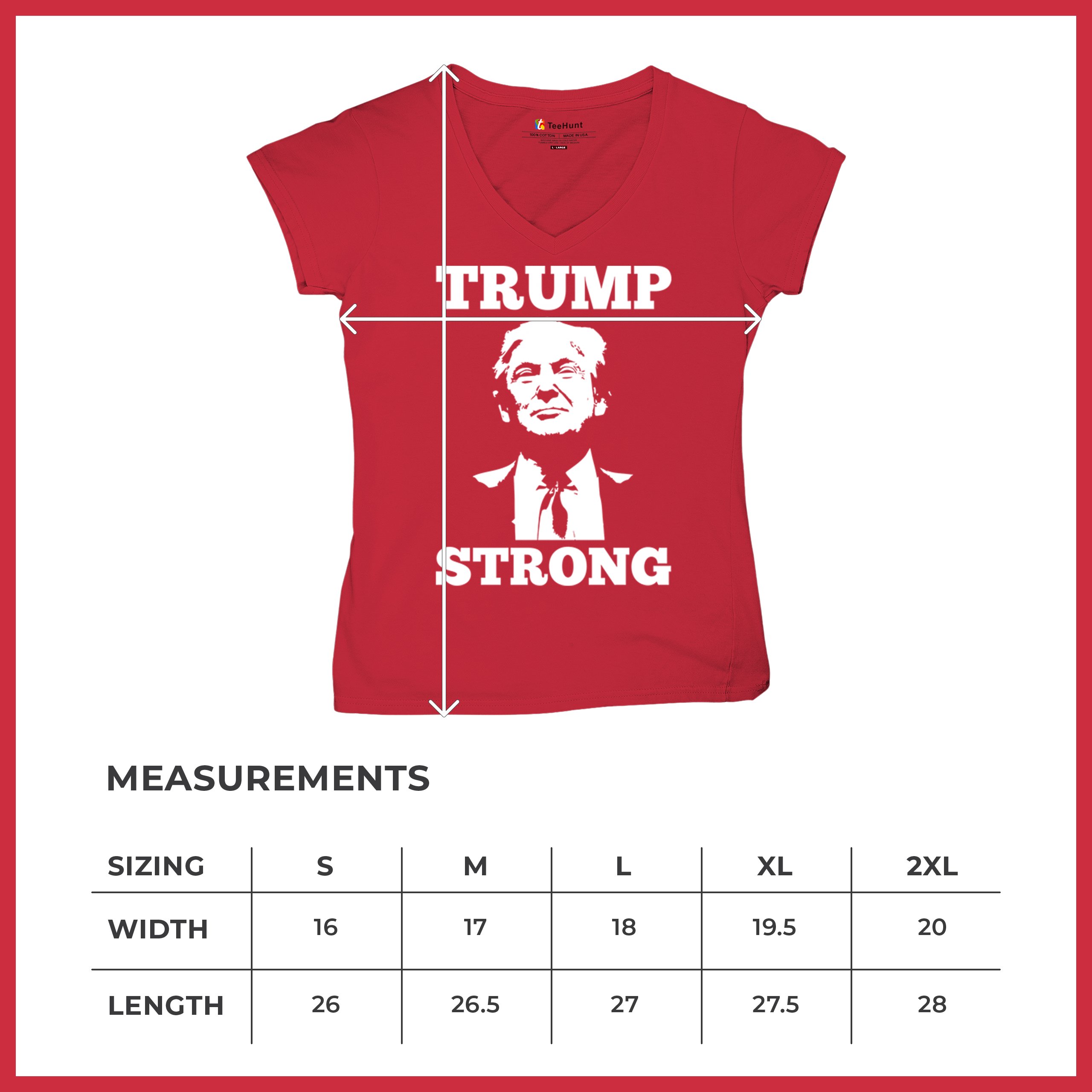 Trump Strong 2024 Women's V-Neck T-shirt President MAGA America First FJB Tee - Picture 22 of 50