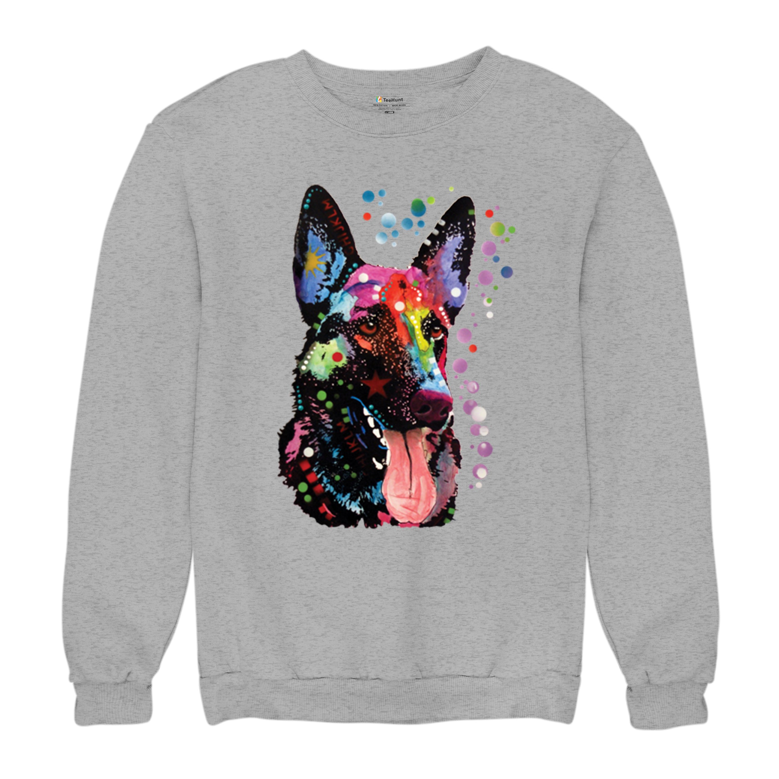 Dean Russo German Shepherd Sweatshirt Colorful Dog Best Friend Crewneck