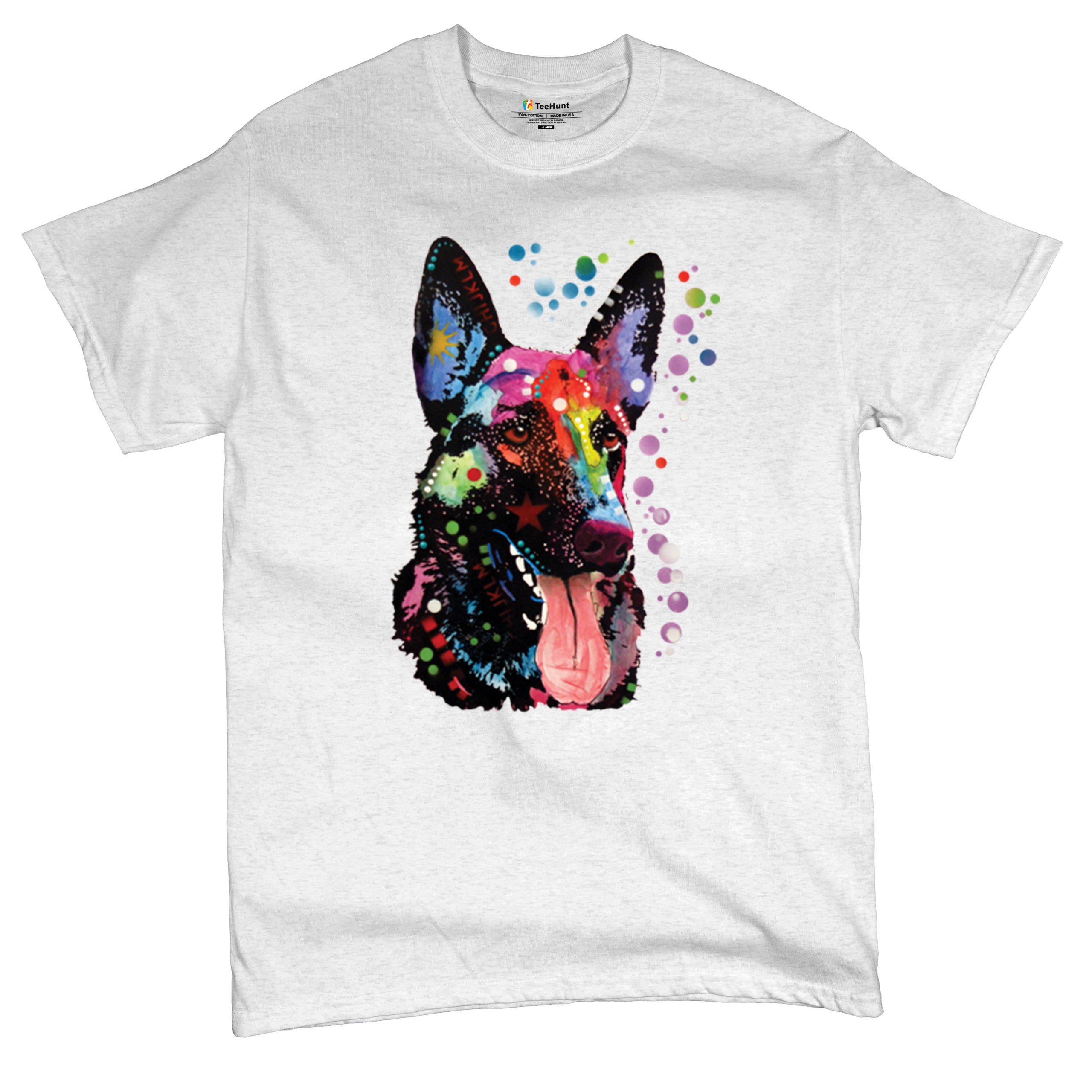 Dean Russo Deutscher Schäferhund T-Shirt Bunt Hund Beste Freundin Herren Tee - Bild 69 von 113
