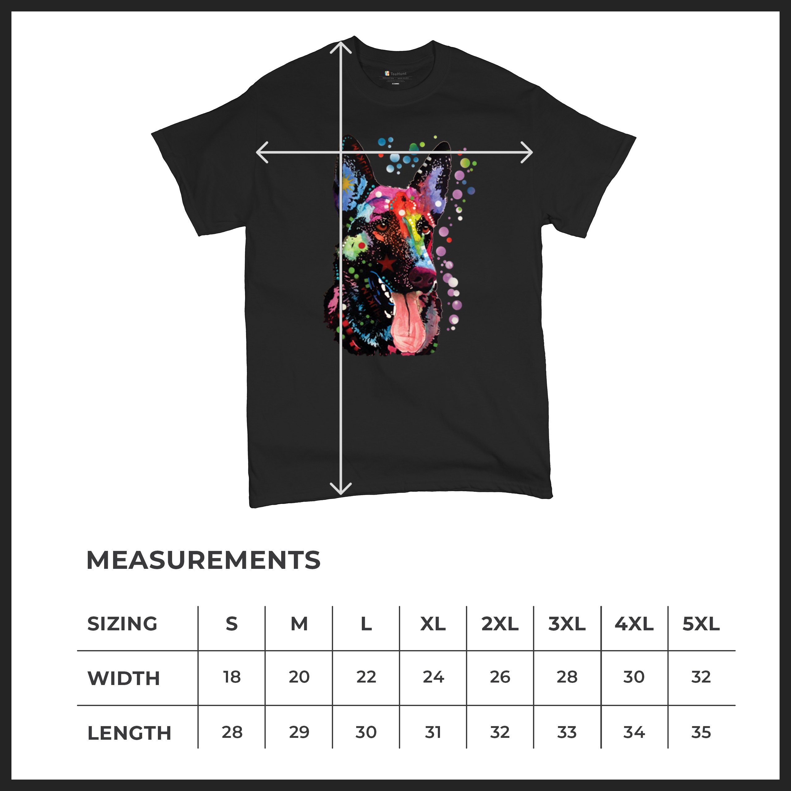 Dean Russo Deutscher Schäferhund T-Shirt Bunt Hund Beste Freundin Herren Tee - Bild 8 von 113