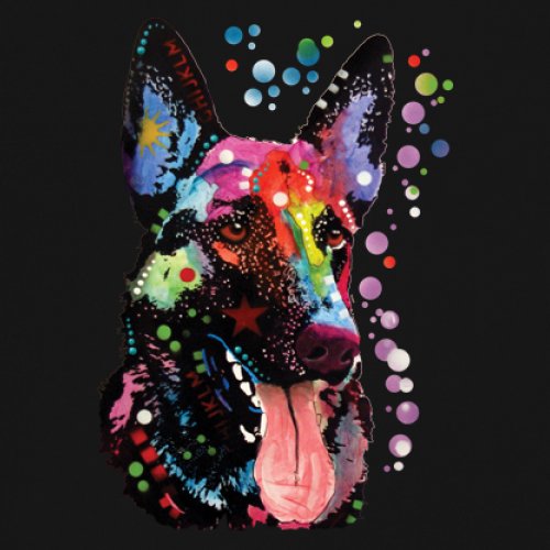 Dean Russo Deutscher Schäferhund T-Shirt Bunt Hund Beste Freundin Herren Tee - Bild 4 von 113