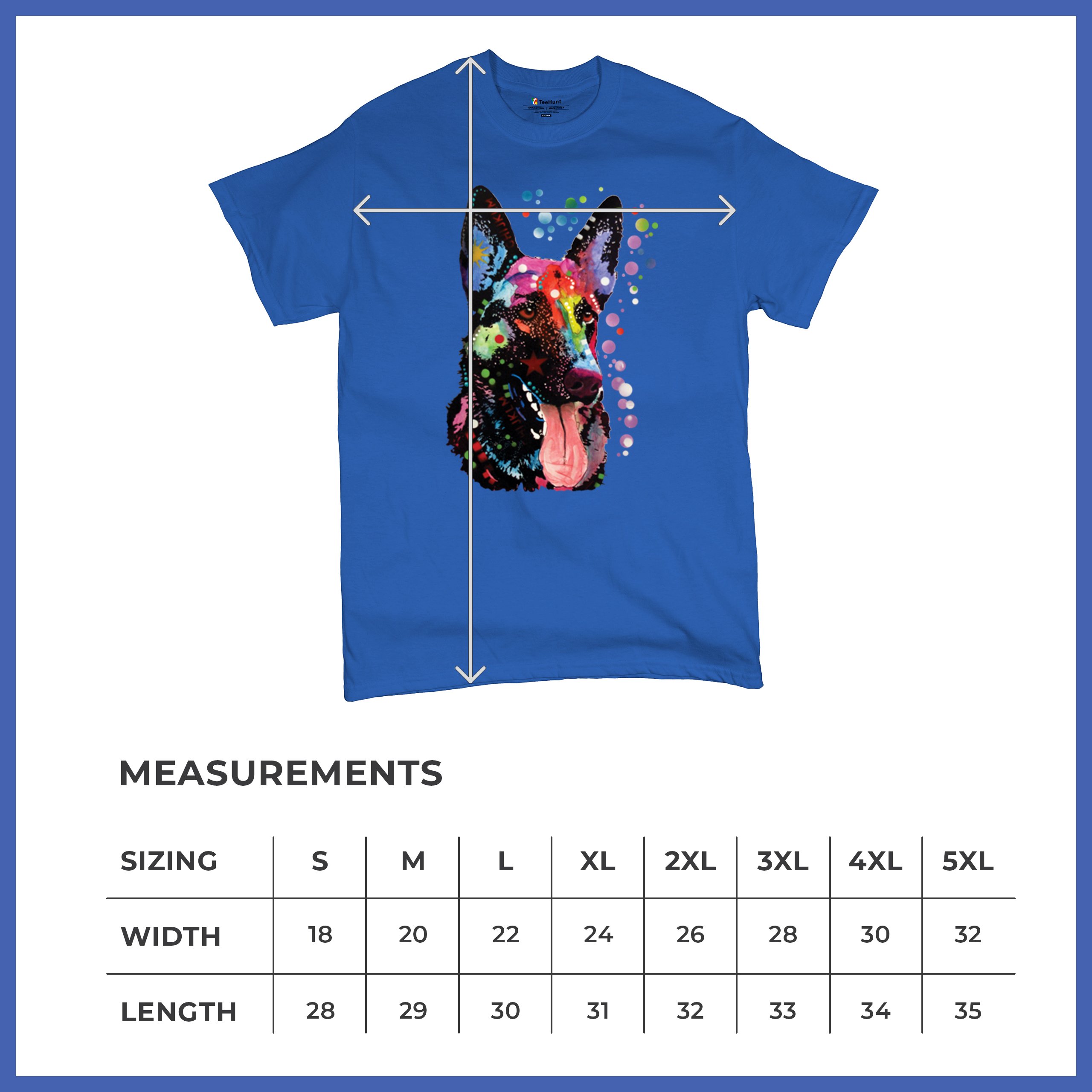 Dean Russo Deutscher Schäferhund T-Shirt Bunt Hund Beste Freundin Herren Tee - Bild 106 von 113