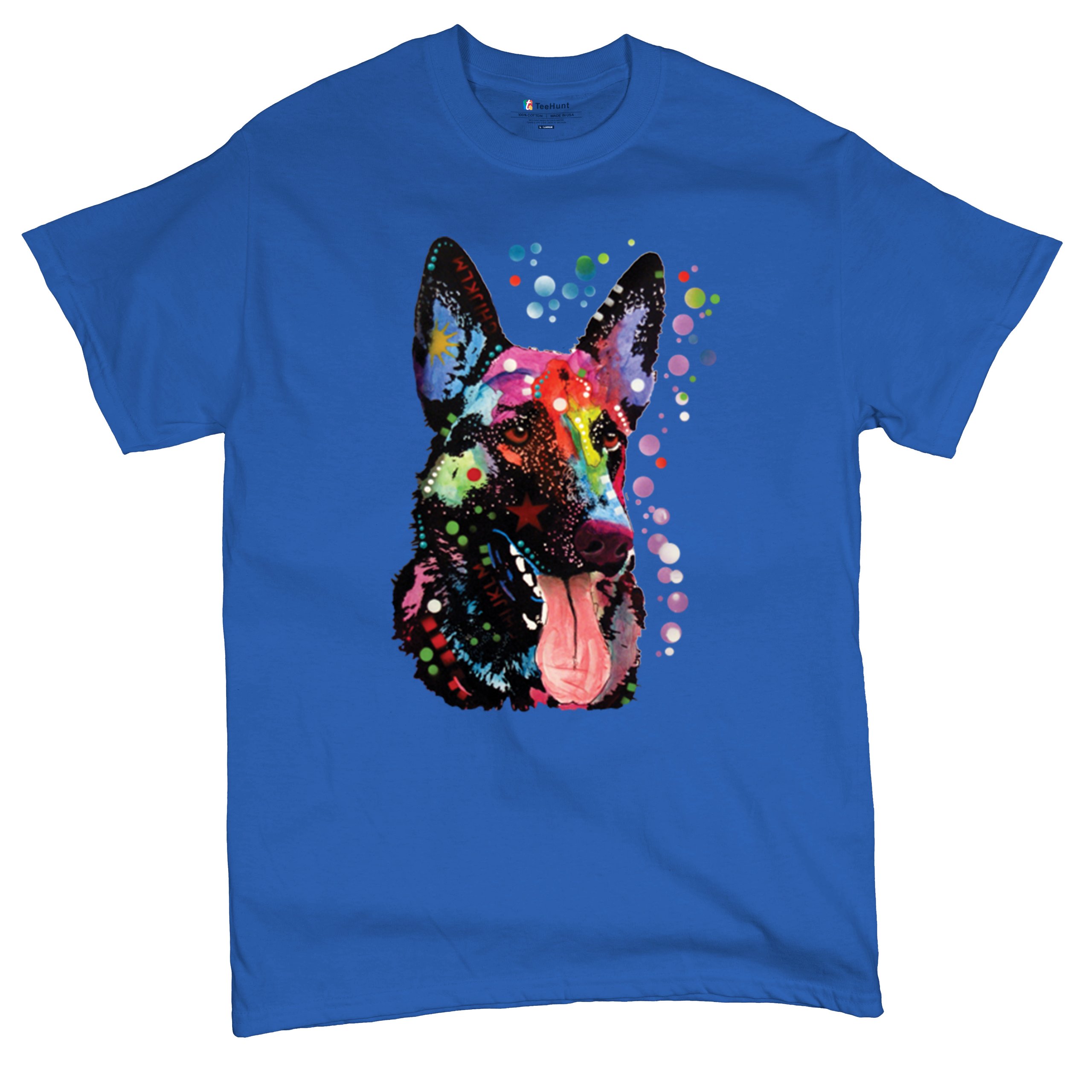 Dean Russo Deutscher Schäferhund T-Shirt Bunt Hund Beste Freundin Herren Tee - Bild 104 von 113