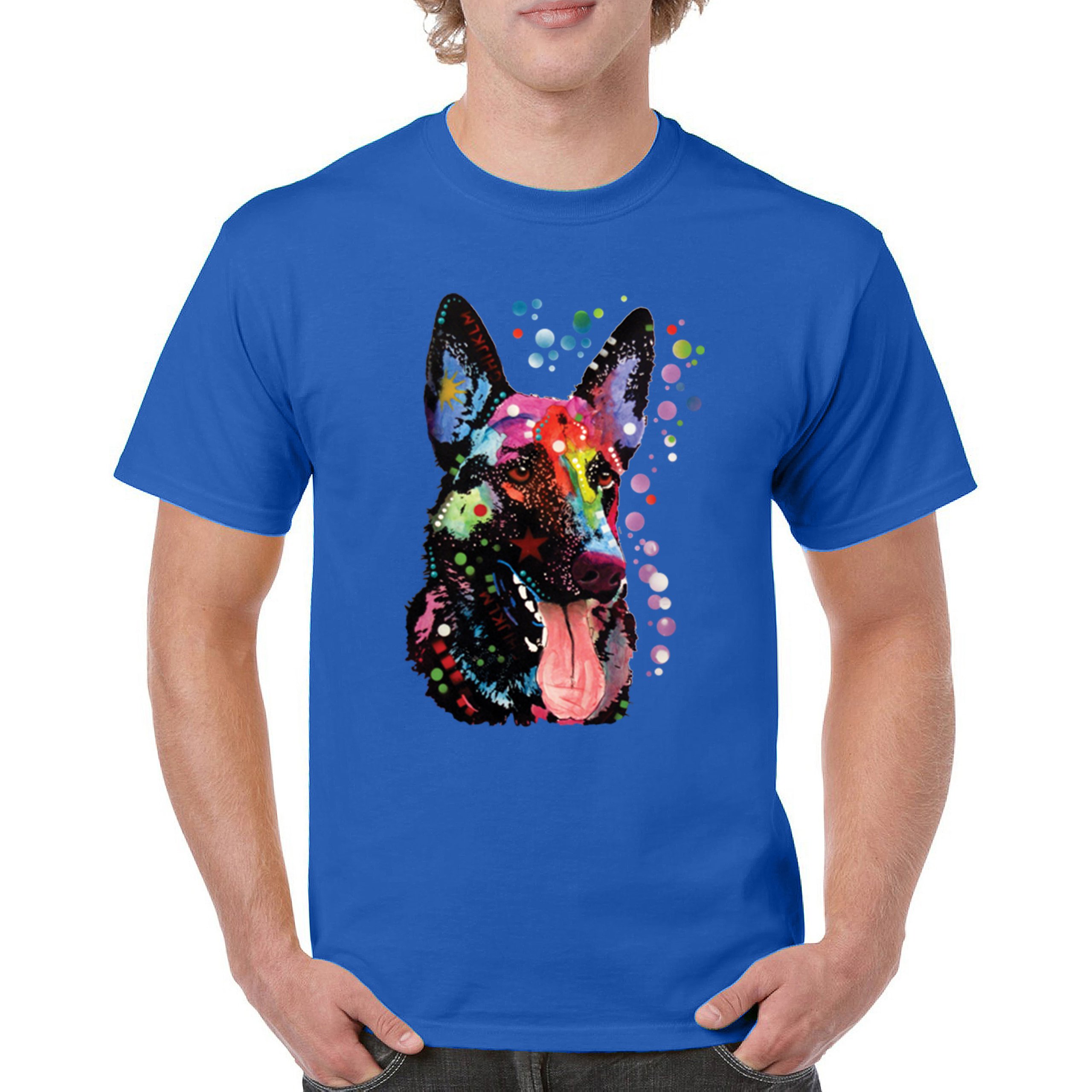 Dean Russo Deutscher Schäferhund T-Shirt Bunt Hund Beste Freundin Herren Tee - Bild 100 von 113