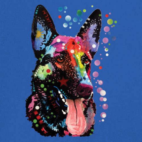 Dean Russo Deutscher Schäferhund T-Shirt Bunt Hund Beste Freundin Herren Tee - Bild 102 von 113