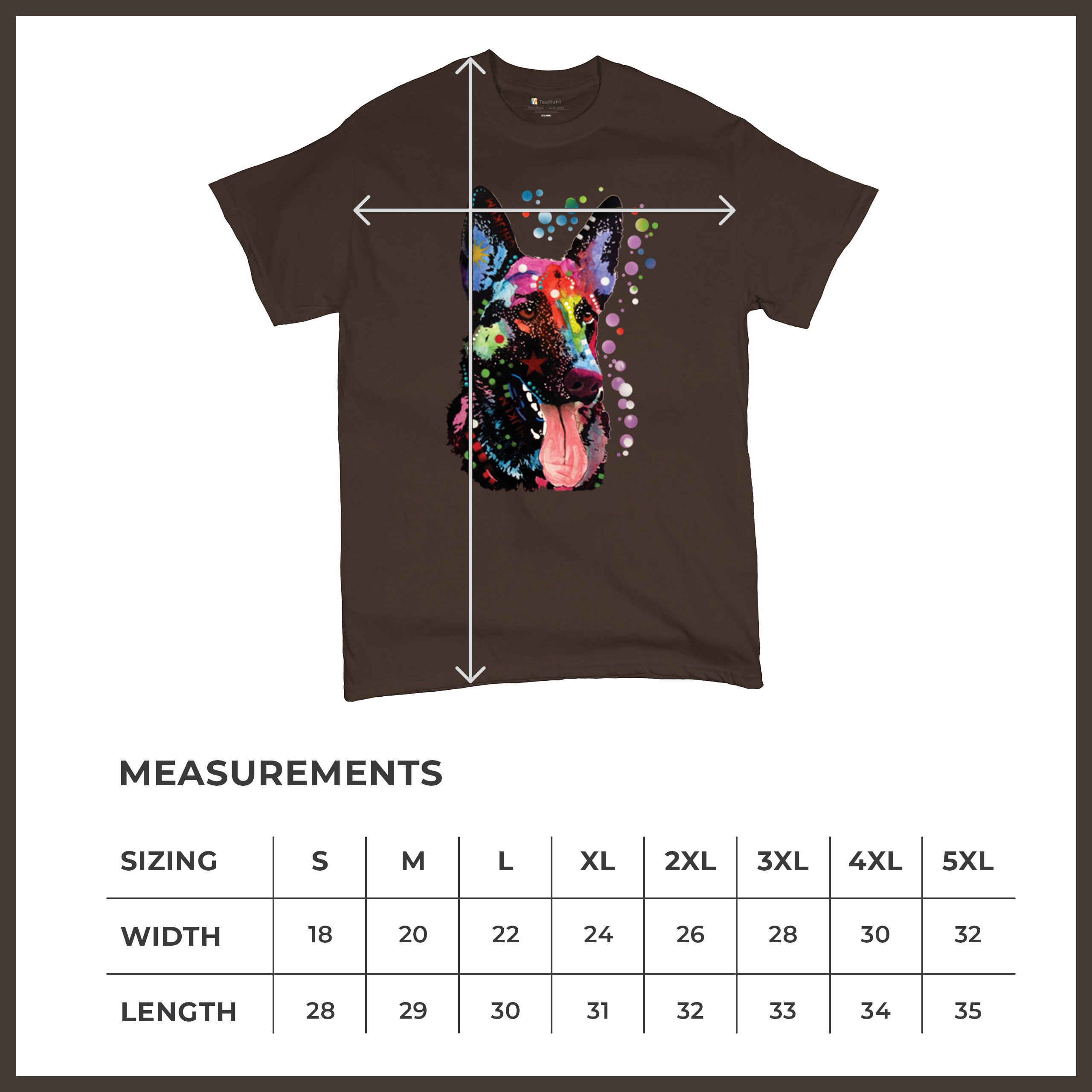 Dean Russo Deutscher Schäferhund T-Shirt Bunt Hund Beste Freundin Herren Tee - Bild 78 von 113