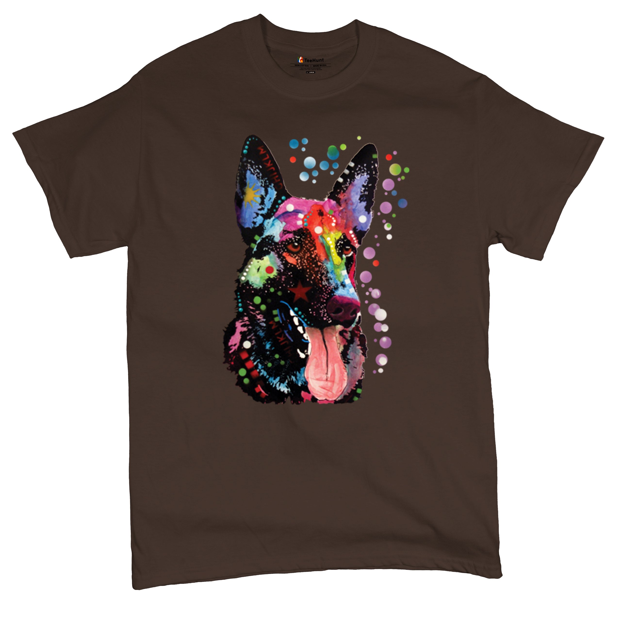 Dean Russo Deutscher Schäferhund T-Shirt Bunt Hund Beste Freundin Herren Tee - Bild 76 von 113