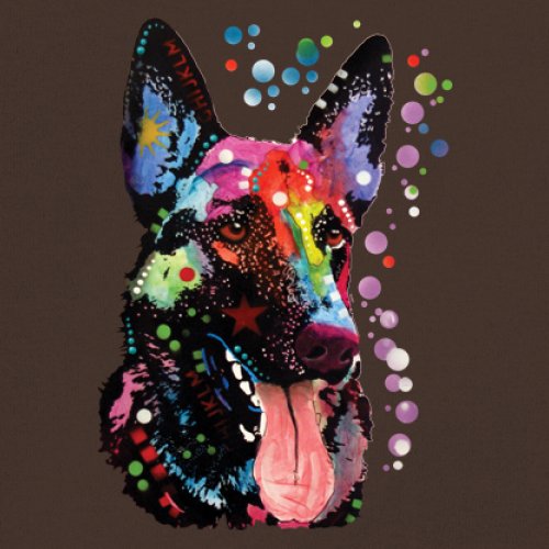 Dean Russo Deutscher Schäferhund T-Shirt Bunt Hund Beste Freundin Herren Tee - Bild 74 von 113