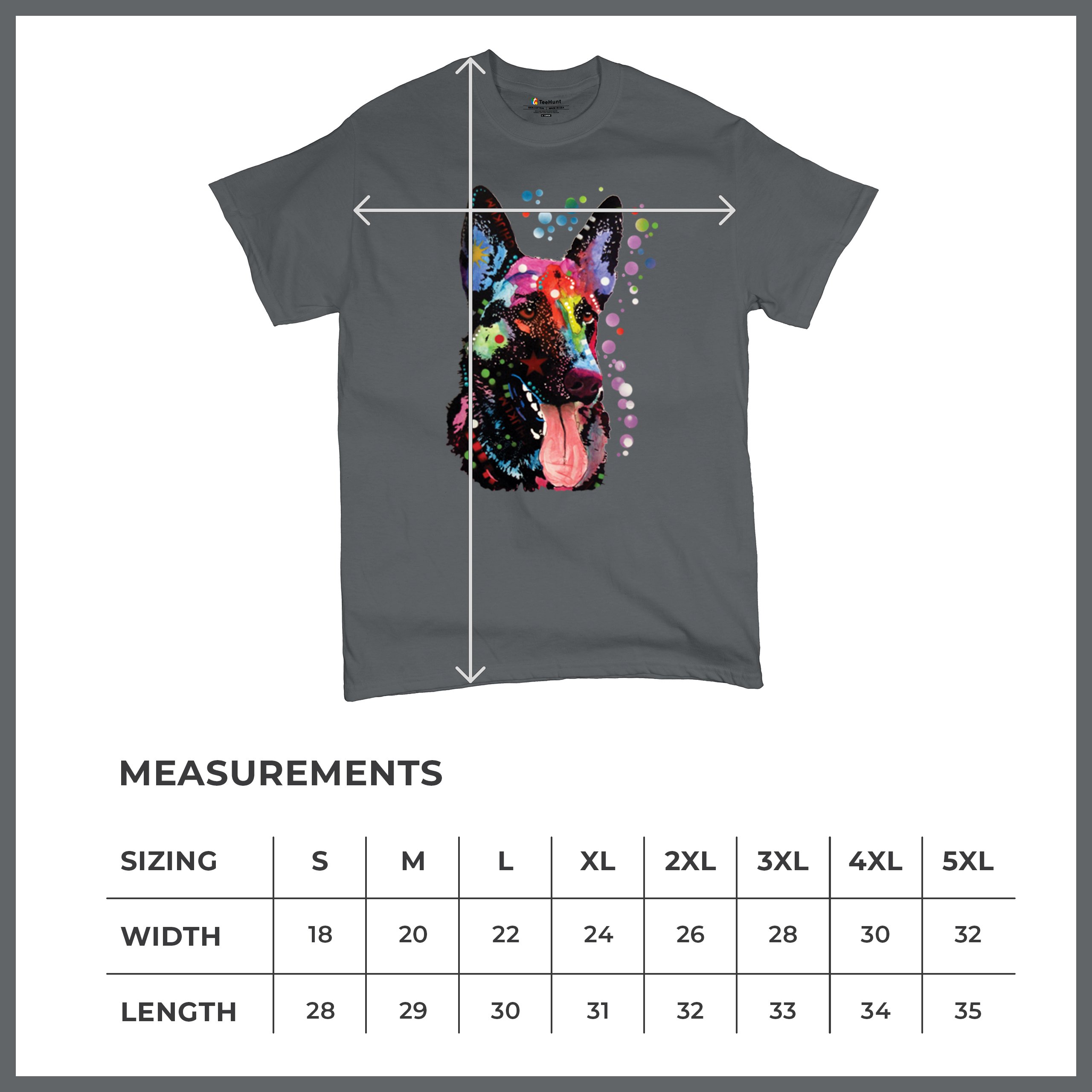 Dean Russo Deutscher Schäferhund T-Shirt Bunt Hund Beste Freundin Herren Tee - Bild 85 von 113