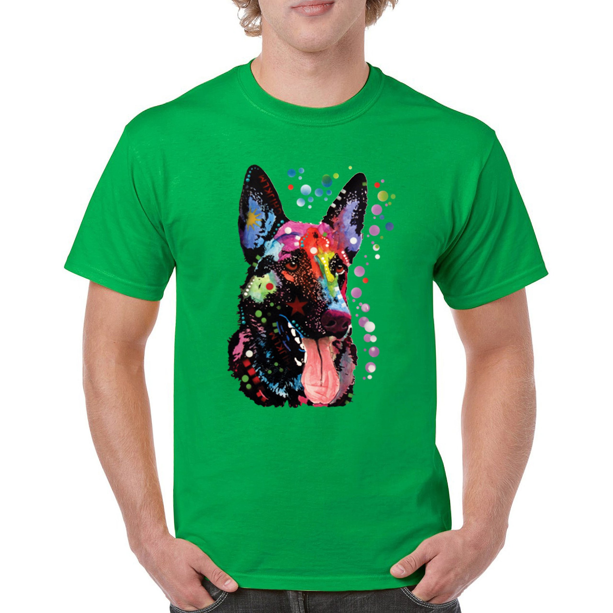Dean Russo Deutscher Schäferhund T-Shirt Bunt Hund Beste Freundin Herren Tee - Bild 58 von 113