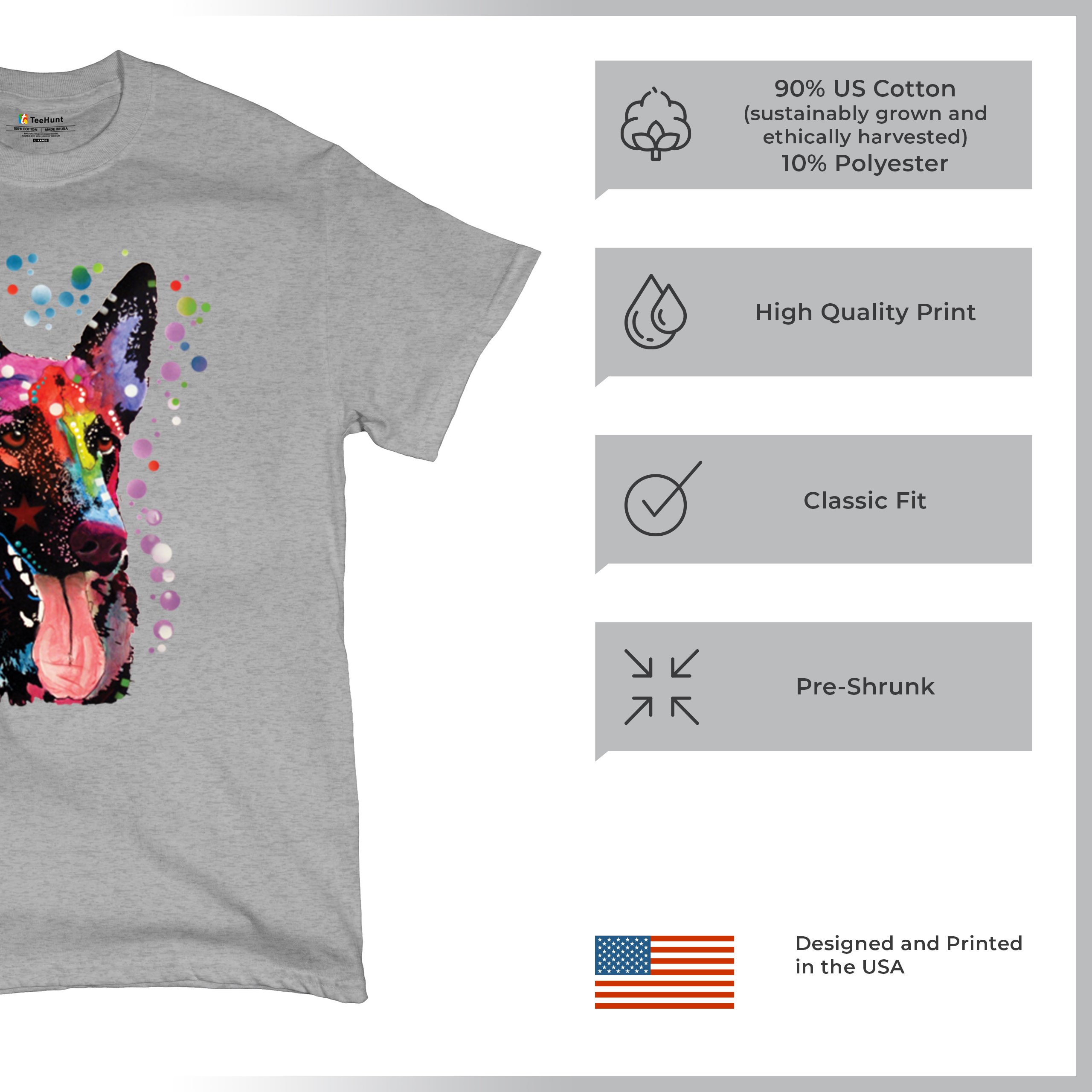 Dean Russo Deutscher Schäferhund T-Shirt Bunt Hund Beste Freundin Herren Tee - Bild 14 von 113