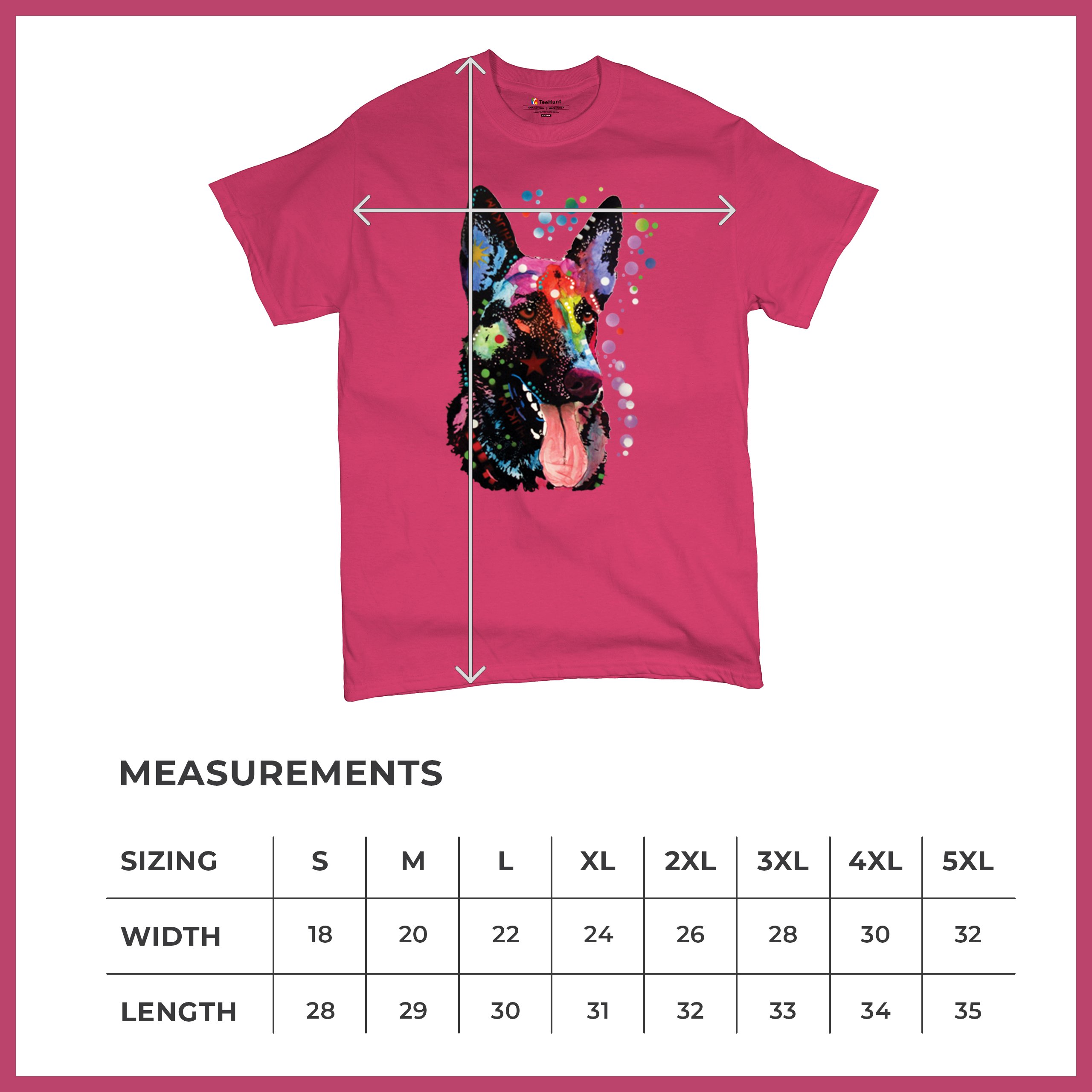 Dean Russo Deutscher Schäferhund T-Shirt Bunt Hund Beste Freundin Herren Tee - Bild 29 von 113