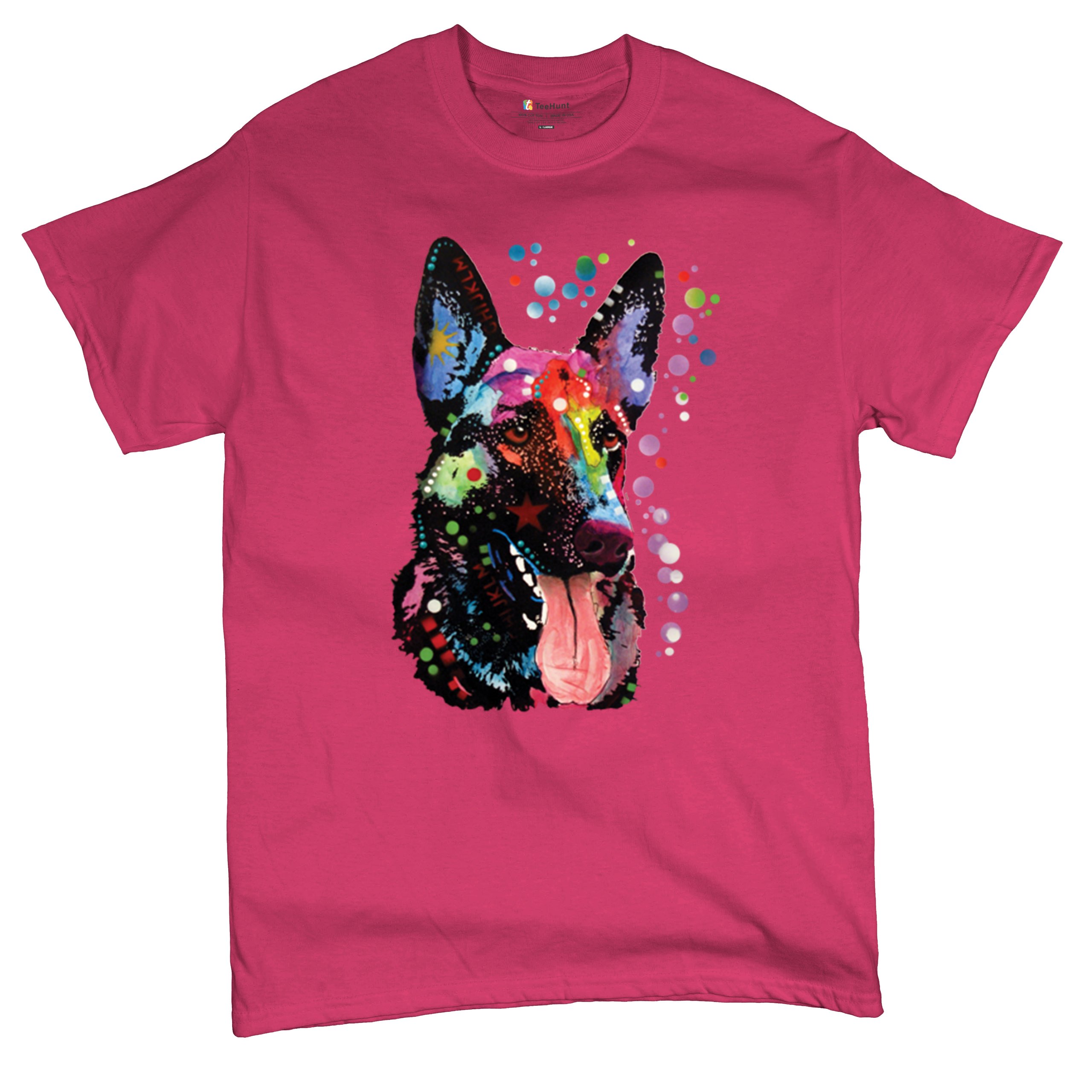 Dean Russo Deutscher Schäferhund T-Shirt Bunt Hund Beste Freundin Herren Tee - Bild 27 von 113