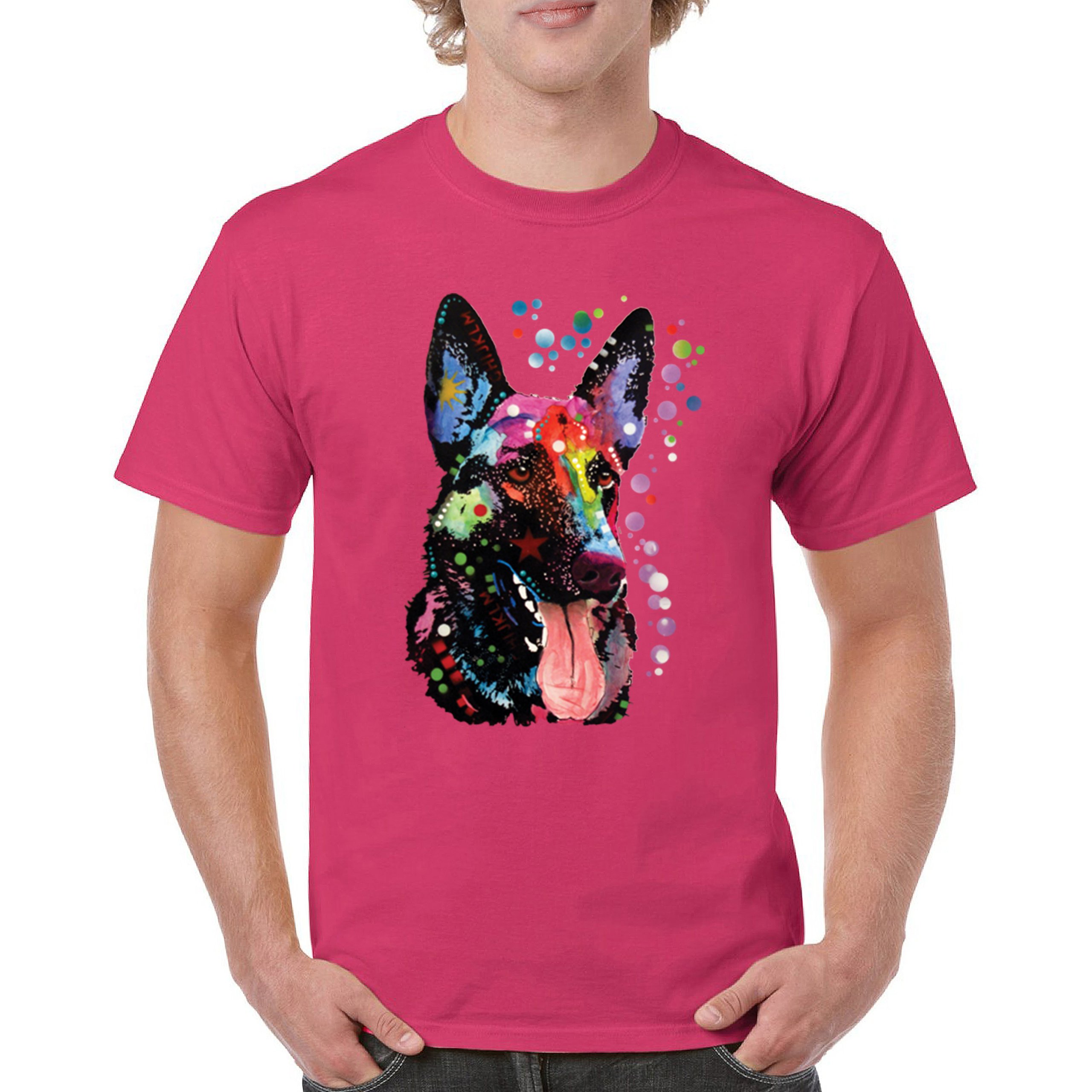 Dean Russo Deutscher Schäferhund T-Shirt Bunt Hund Beste Freundin Herren Tee - Bild 23 von 113