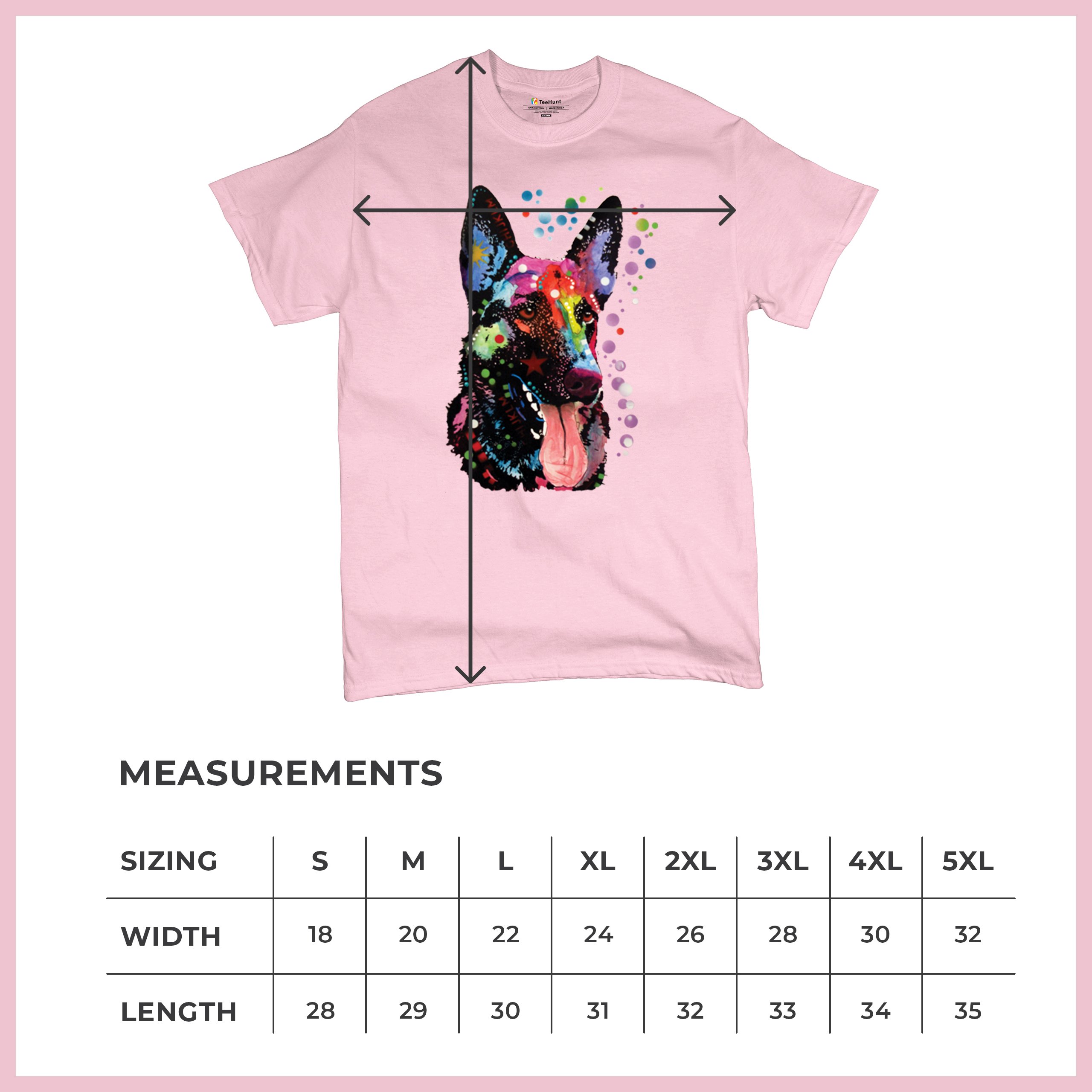 Dean Russo Deutscher Schäferhund T-Shirt Bunt Hund Beste Freundin Herren Tee - Bild 92 von 113