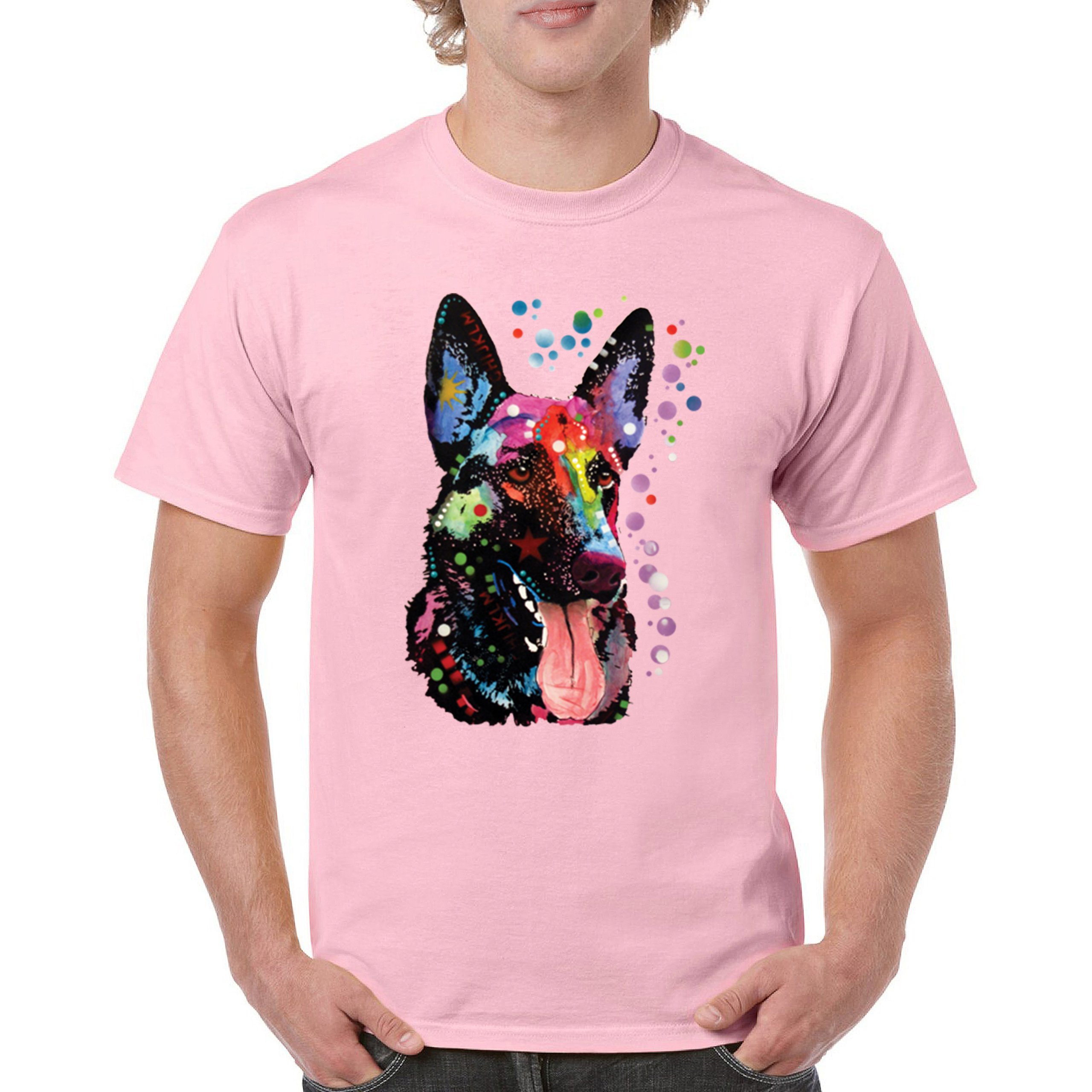 Dean Russo Deutscher Schäferhund T-Shirt Bunt Hund Beste Freundin Herren Tee - Bild 86 von 113