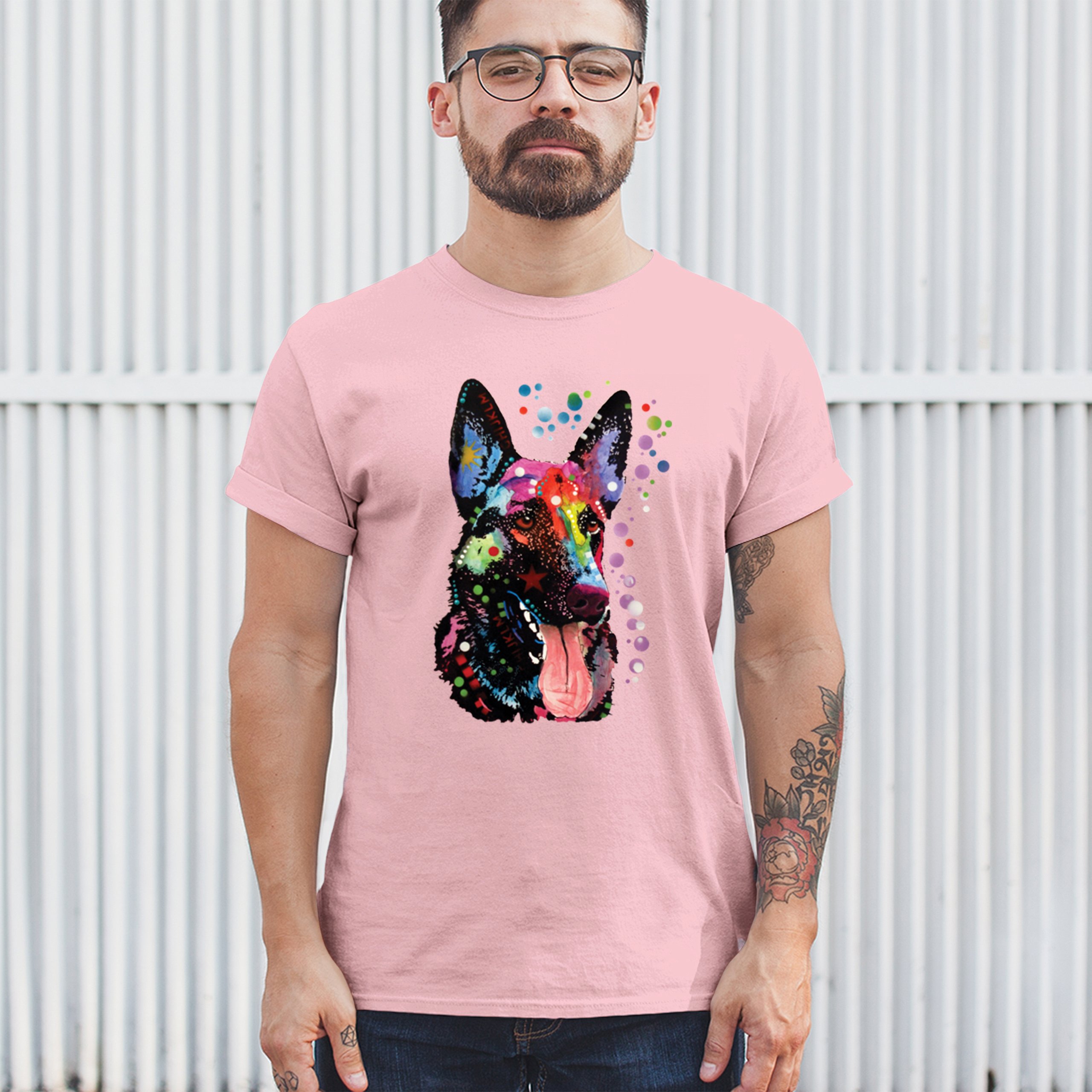 Dean Russo Deutscher Schäferhund T-Shirt Bunt Hund Beste Freundin Herren Tee - Bild 89 von 113