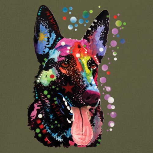 Dean Russo Deutscher Schäferhund T-Shirt Bunt Hund Beste Freundin Herren Tee - Bild 95 von 113