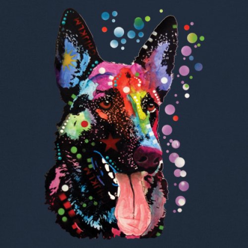 Dean Russo Deutscher Schäferhund T-Shirt Bunt Hund Beste Freundin Herren Tee - Bild 53 von 113