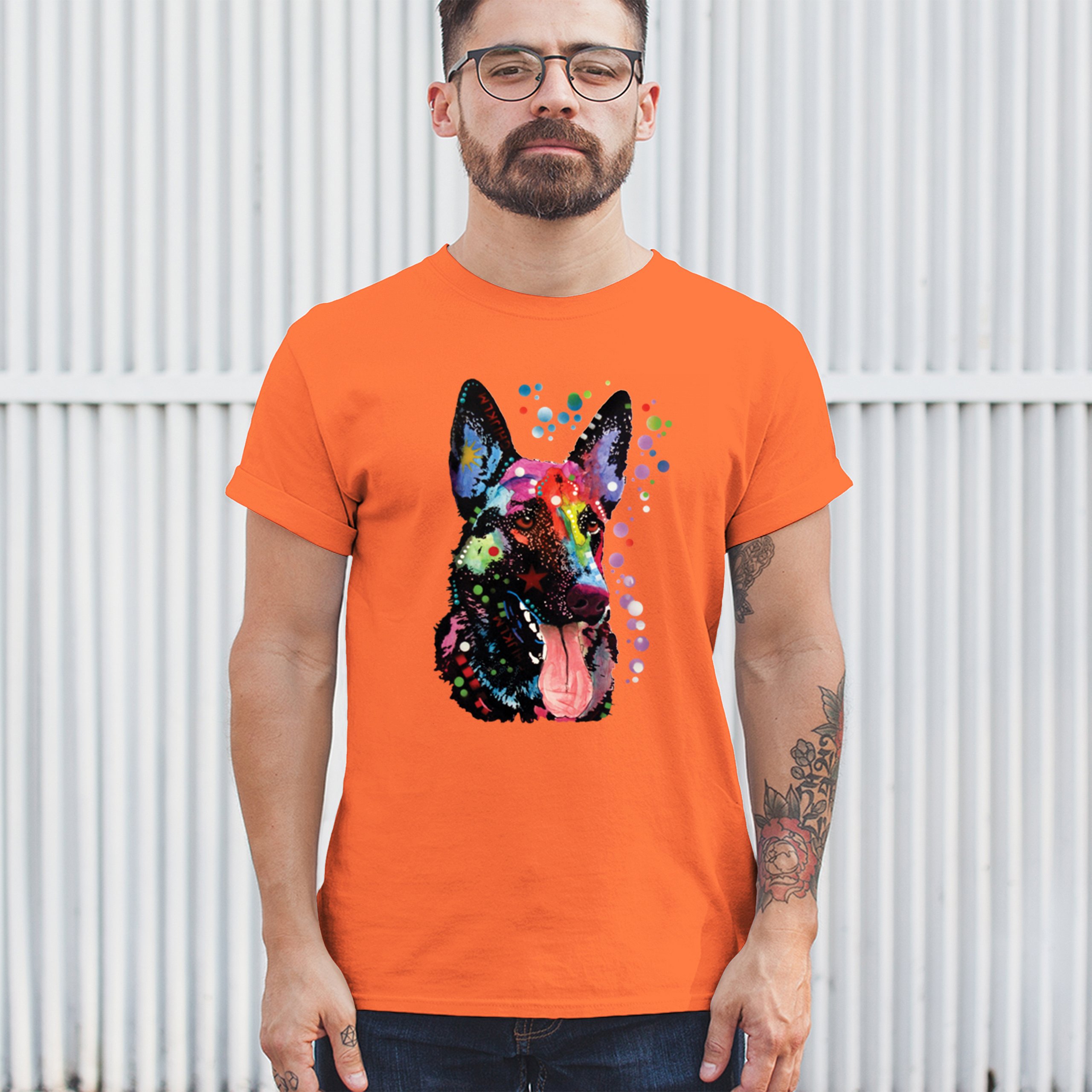 Dean Russo Deutscher Schäferhund T-Shirt Bunt Hund Beste Freundin Herren Tee - Bild 19 von 113