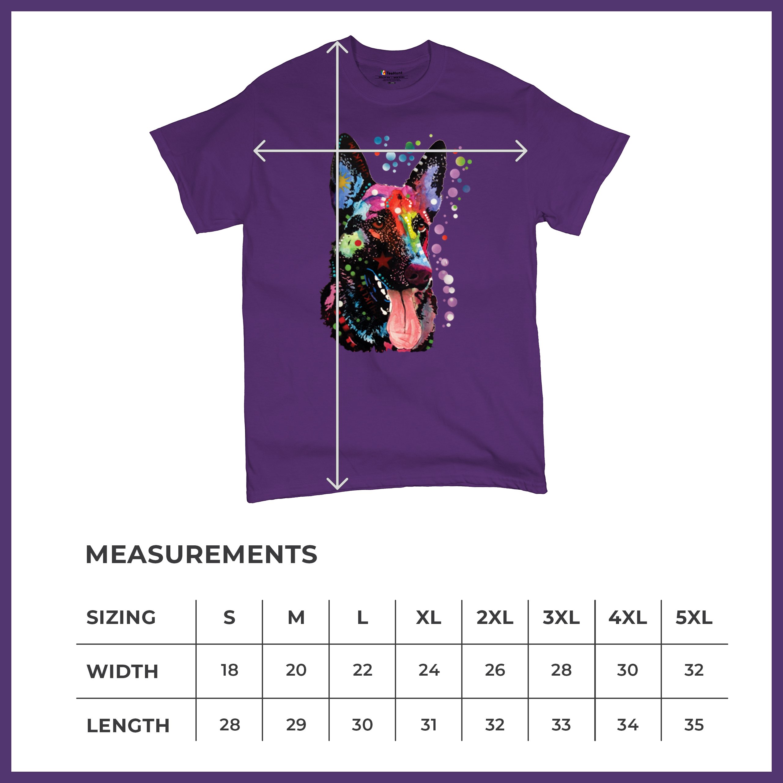 Dean Russo Deutscher Schäferhund T-Shirt Bunt Hund Beste Freundin Herren Tee - Bild 36 von 113