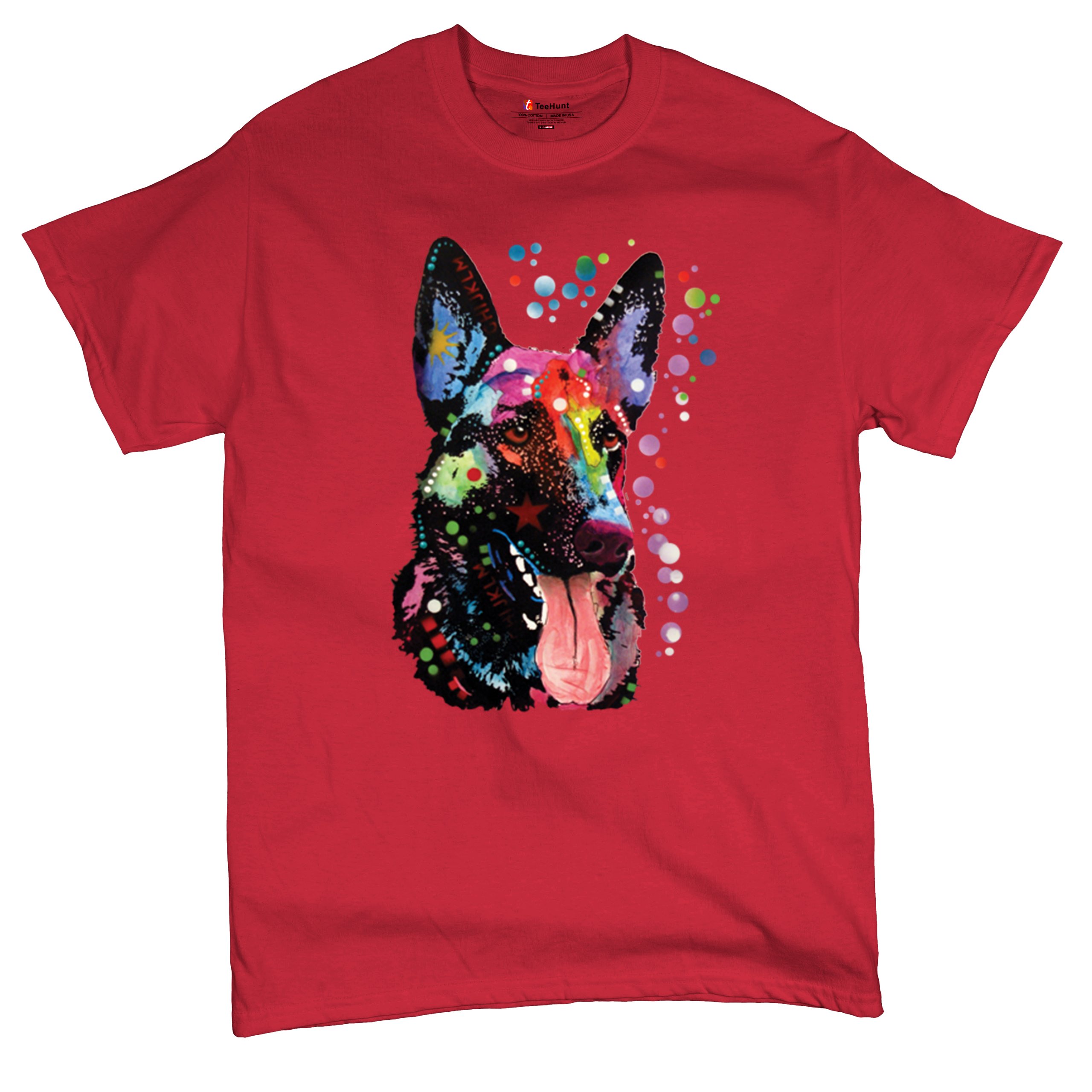 Dean Russo Deutscher Schäferhund T-Shirt Bunt Hund Beste Freundin Herren Tee - Bild 41 von 113