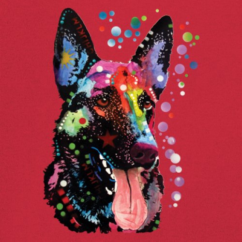 Dean Russo Deutscher Schäferhund T-Shirt Bunt Hund Beste Freundin Herren Tee - Bild 39 von 113