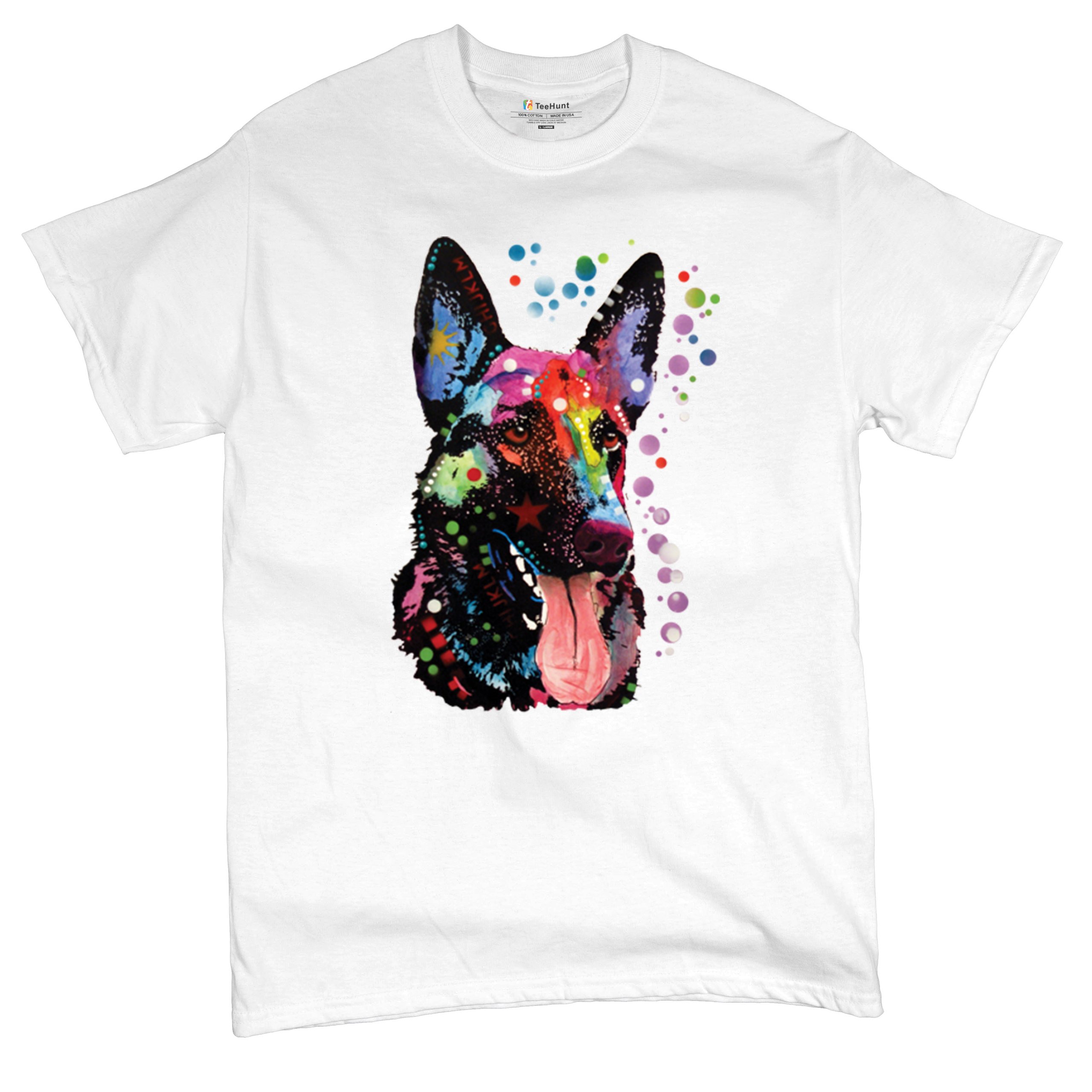 Dean Russo Deutscher Schäferhund T-Shirt Bunt Hund Beste Freundin Herren Tee - Bild 48 von 113