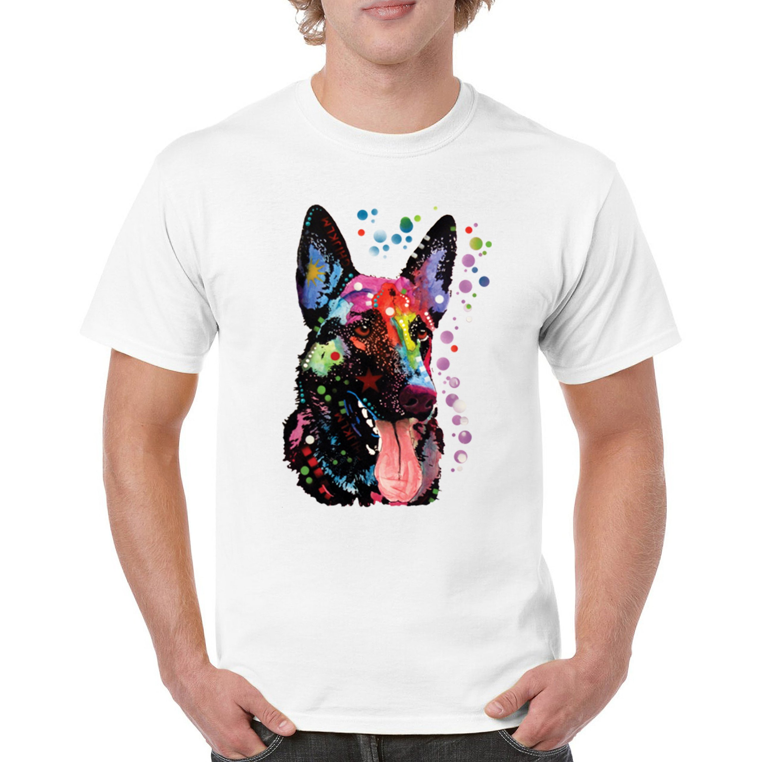 Dean Russo Deutscher Schäferhund T-Shirt Bunt Hund Beste Freundin Herren Tee - Bild 44 von 113
