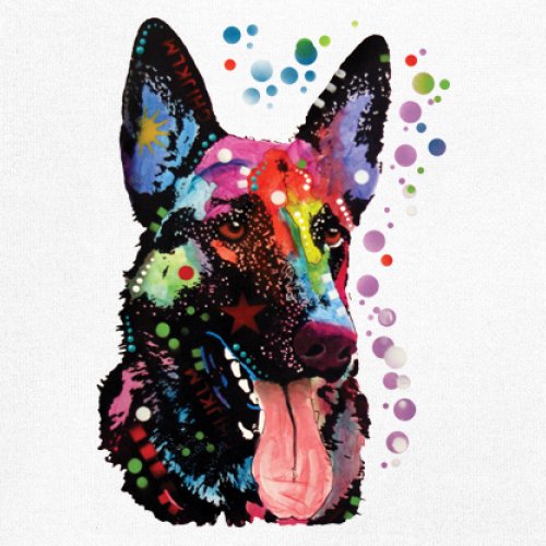 Dean Russo Deutscher Schäferhund T-Shirt Bunt Hund Beste Freundin Herren Tee - Bild 46 von 113