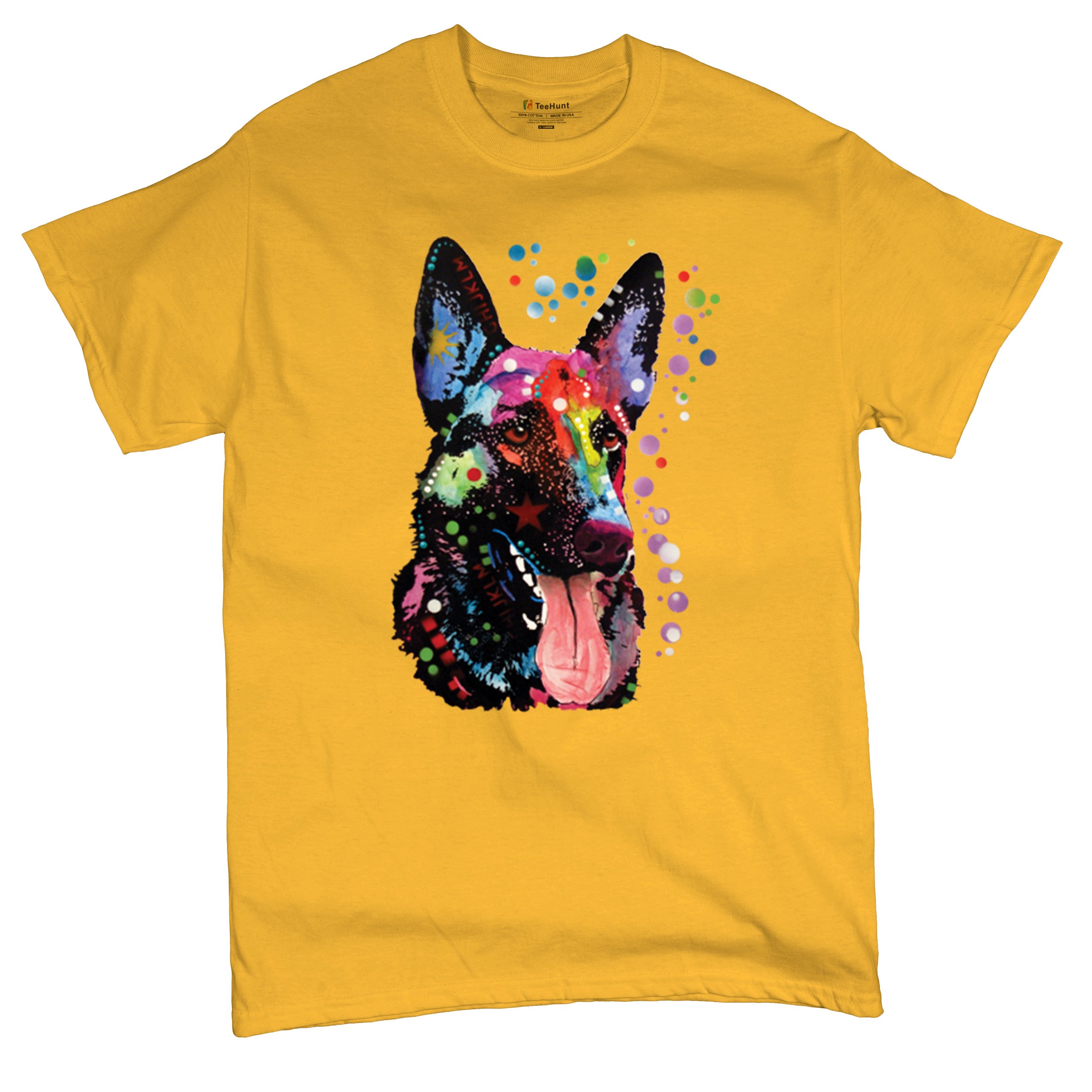 Dean Russo Deutscher Schäferhund T-Shirt Bunt Hund Beste Freundin Herren Tee - Bild 111 von 113