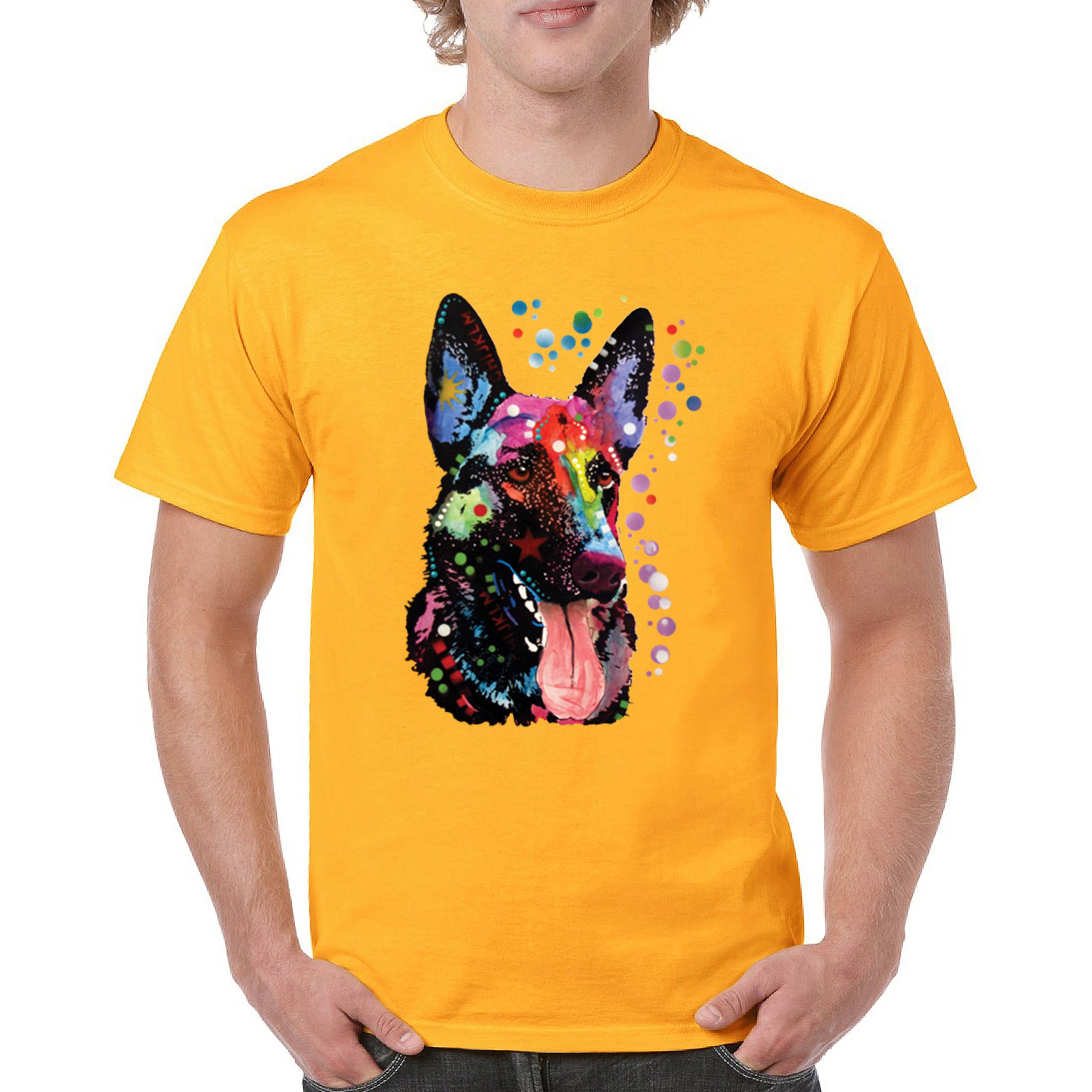 Dean Russo Deutscher Schäferhund T-Shirt Bunt Hund Beste Freundin Herren Tee - Bild 107 von 113