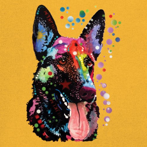 Dean Russo Deutscher Schäferhund T-Shirt Bunt Hund Beste Freundin Herren Tee - Bild 109 von 113