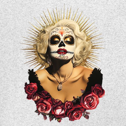 Golden Age Sugar Skull T-shirt Day of Dead Rose Dia de Los Muertos Men's Tee - Picture 67 of 113