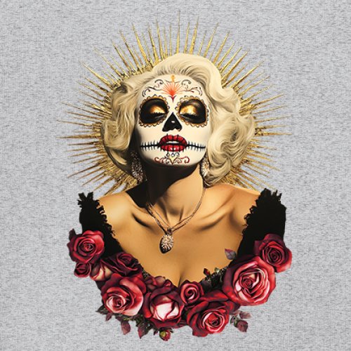 Golden Age Sugar Skull T-shirt Day of Dead Rose Dia de Los Muertos Men's Tee - Picture 11 of 113
