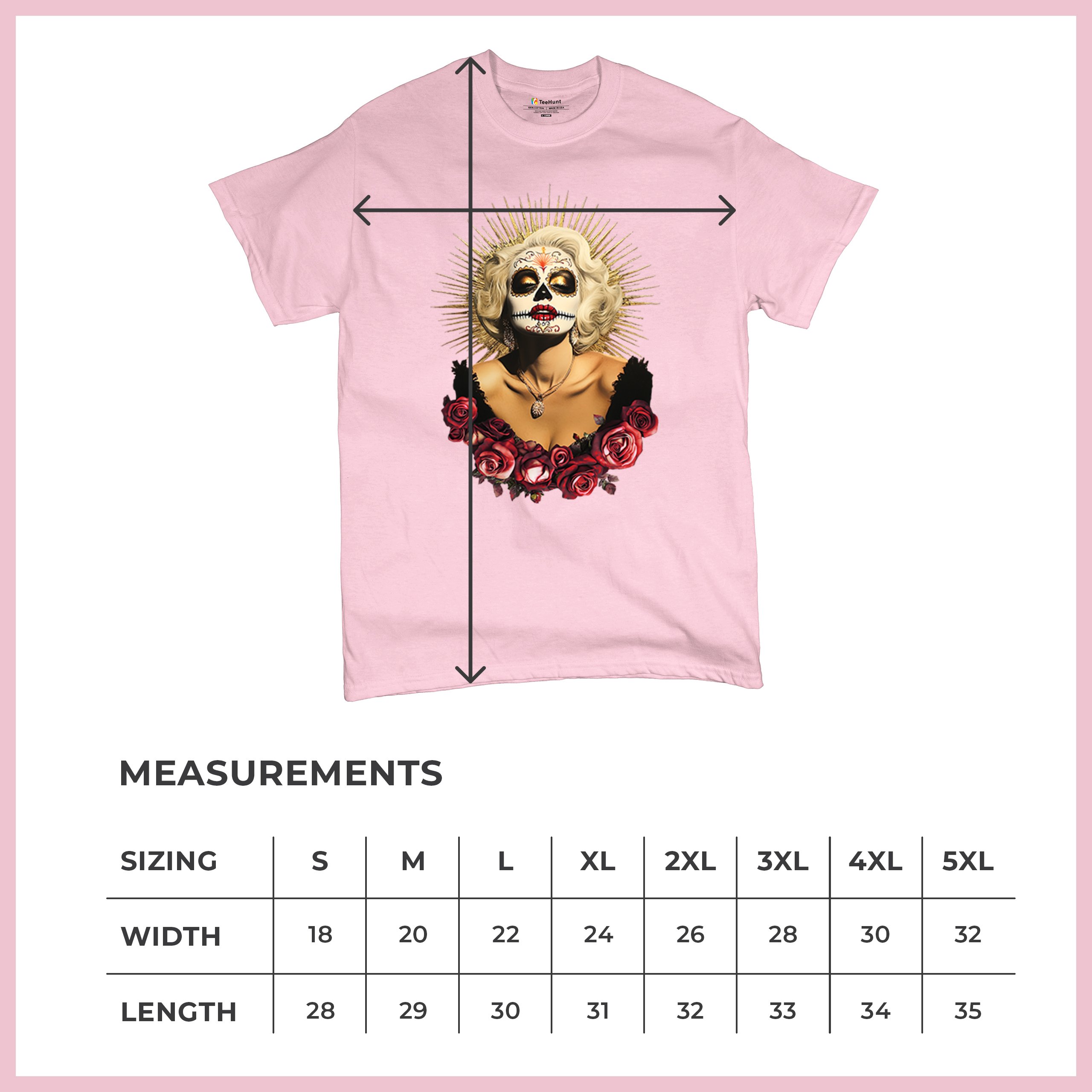 Golden Age Sugar Skull T-shirt Day of Dead Rose Dia de Los Muertos Men's Tee - Picture 92 of 113
