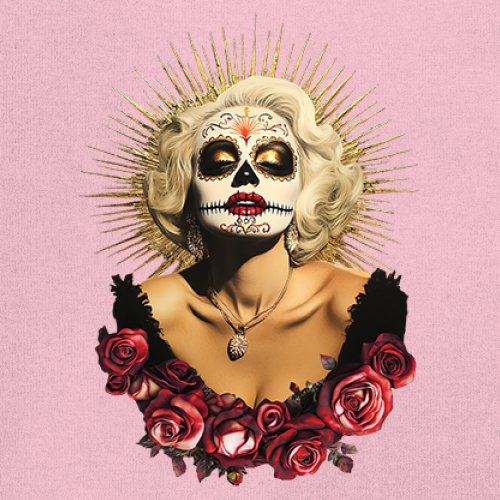 Golden Age Sugar Skull T-shirt Day of Dead Rose Dia de Los Muertos Men's Tee - Picture 88 of 113