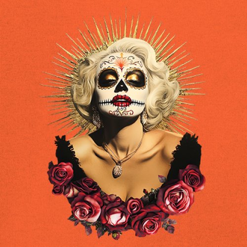 Golden Age Sugar Skull T-shirt Day of Dead Rose Dia de Los Muertos Men's Tee - Picture 18 of 113