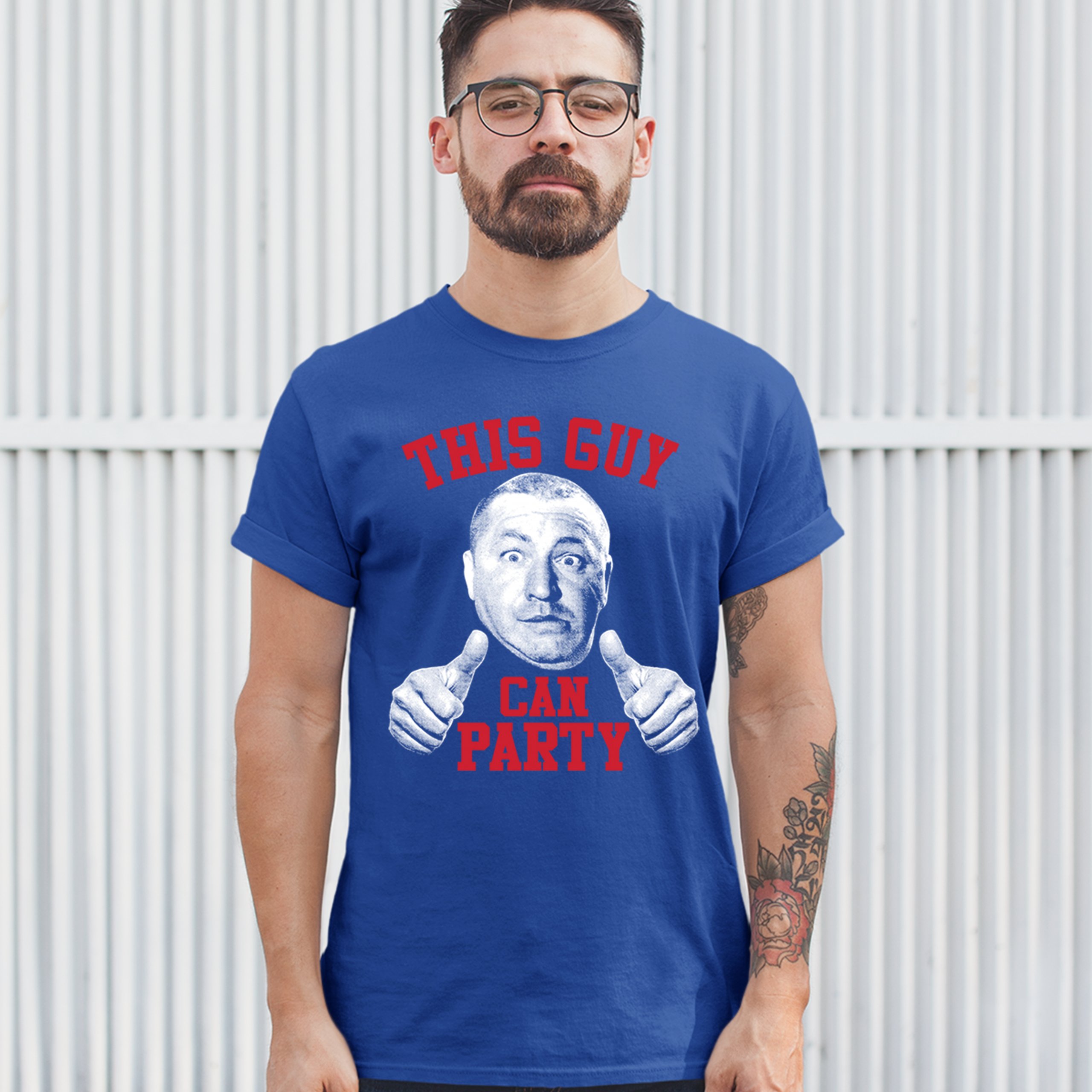 This Guy Can Party T-shirt Curly Howard The Three Stooges Men's Tee - Picture 41 of 45