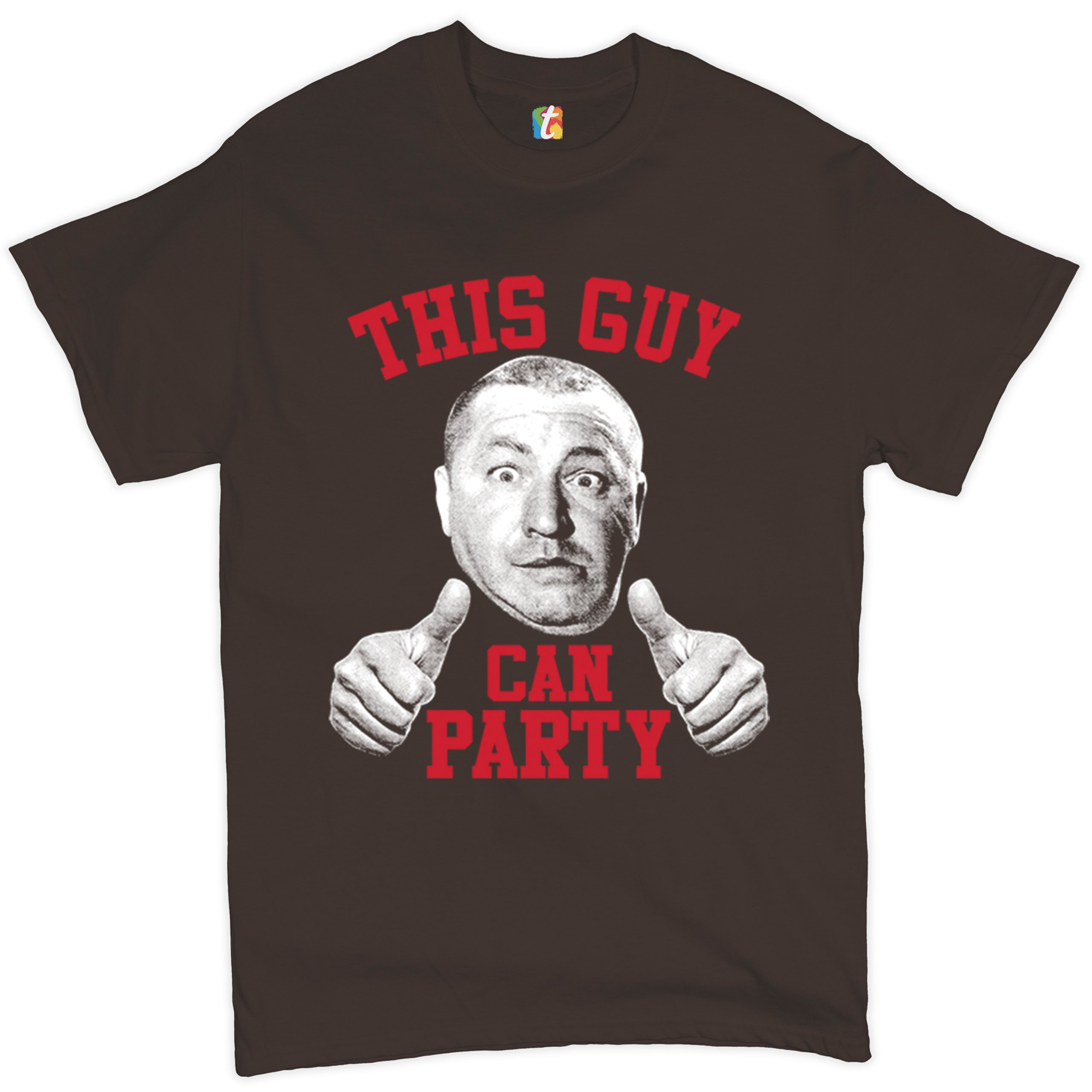 This Guy Can Party T-shirt Curly Howard The Three Stooges Men's Tee - Picture 26 of 45